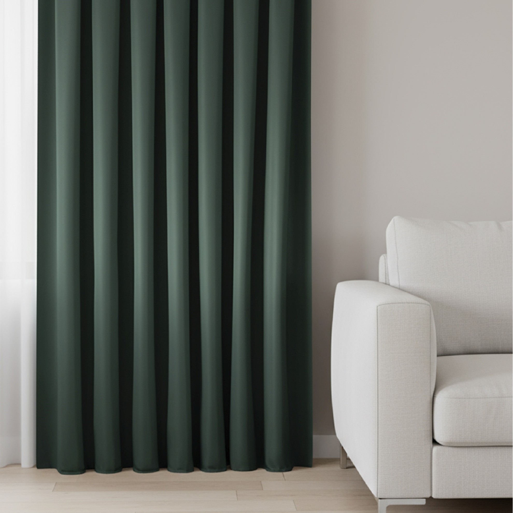 resm Taç Karartma Fon Perde  Yeşil (Max Yükseklik : 280 cm)