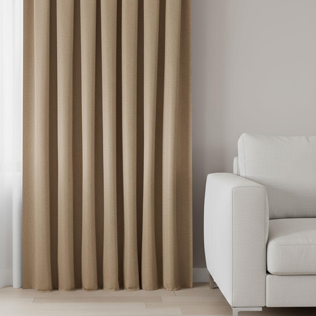 resm Taç Flan Fon Perde Sarı ( Max Yükseklik : 290 cm )