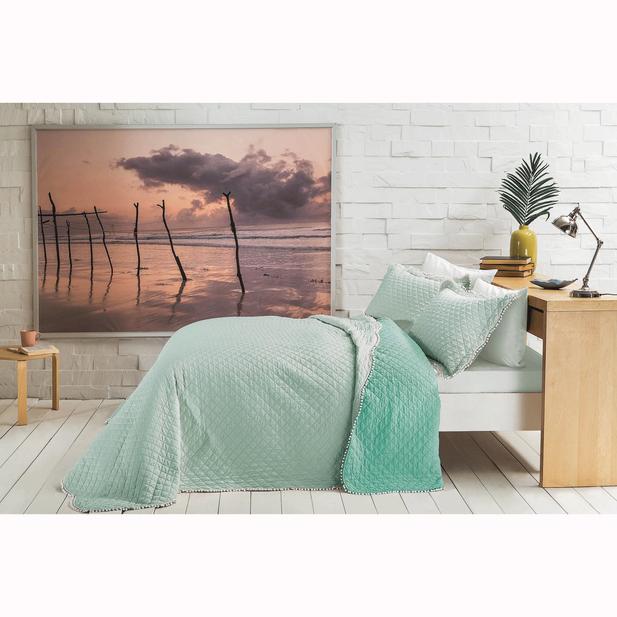 Mint Taç Muse Yatak Örtüsü 43750