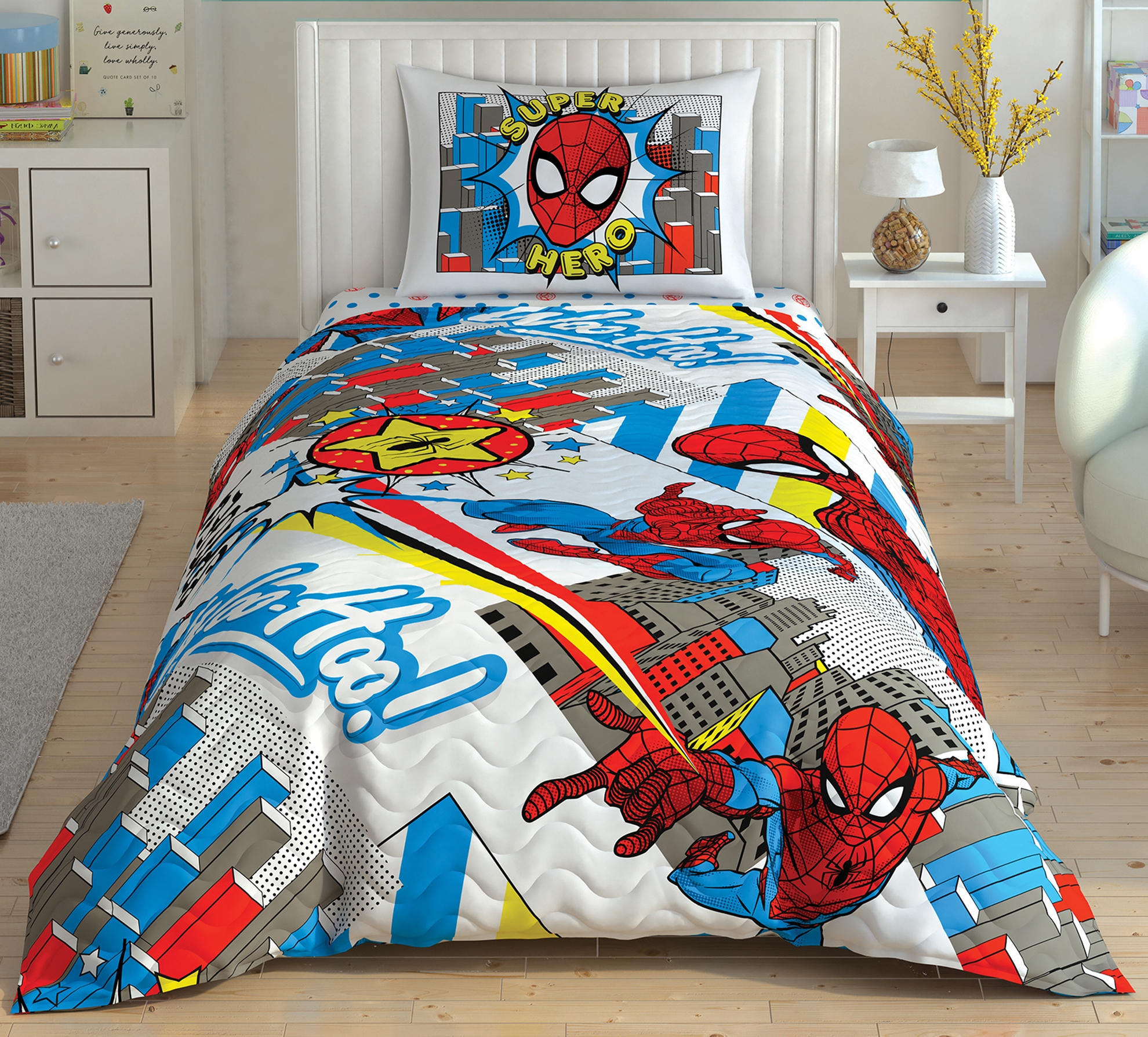 resm Taç Disney Spiderman Hero Pamuk Lisanslı Complete Set