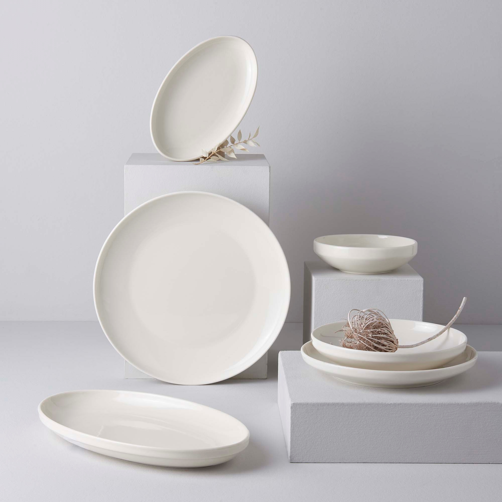 Linens Zone Porselen Servis Tabağı Beyaz 27 cm 51299