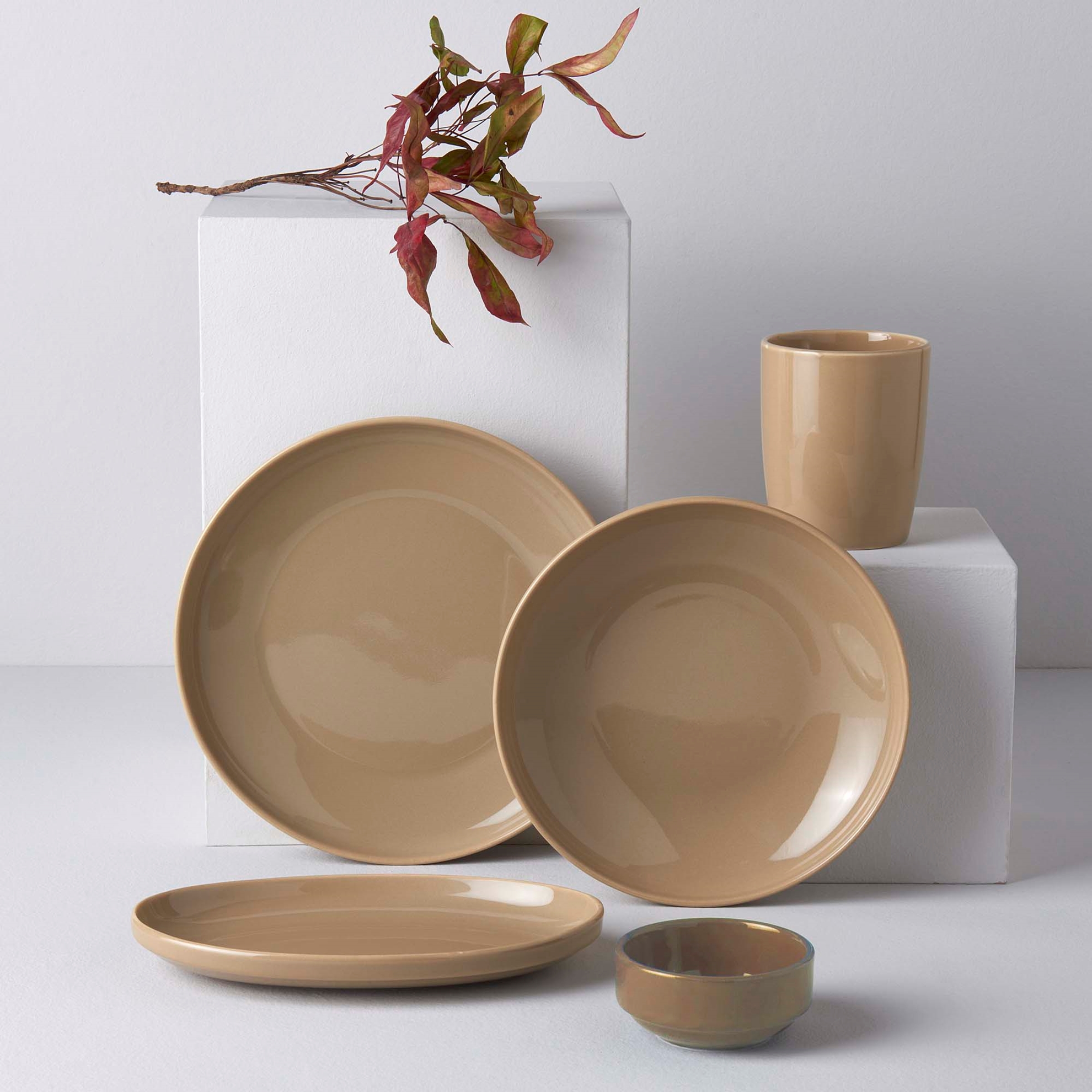 Linens Zone Kayık Tabak Vizon 20 cm 51312