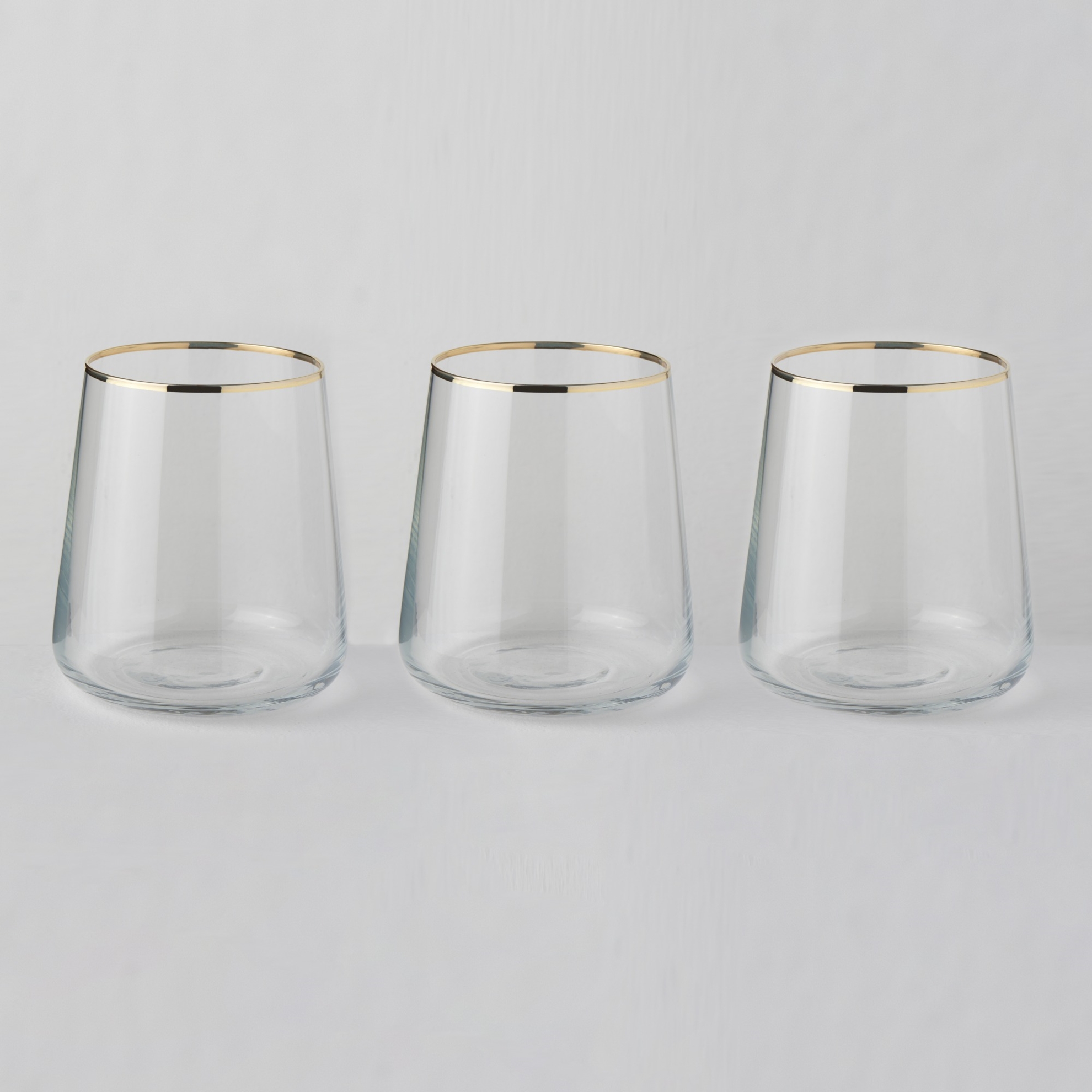 resm Linens Shila Cam 3'lu Su Bardağı Şeffaf