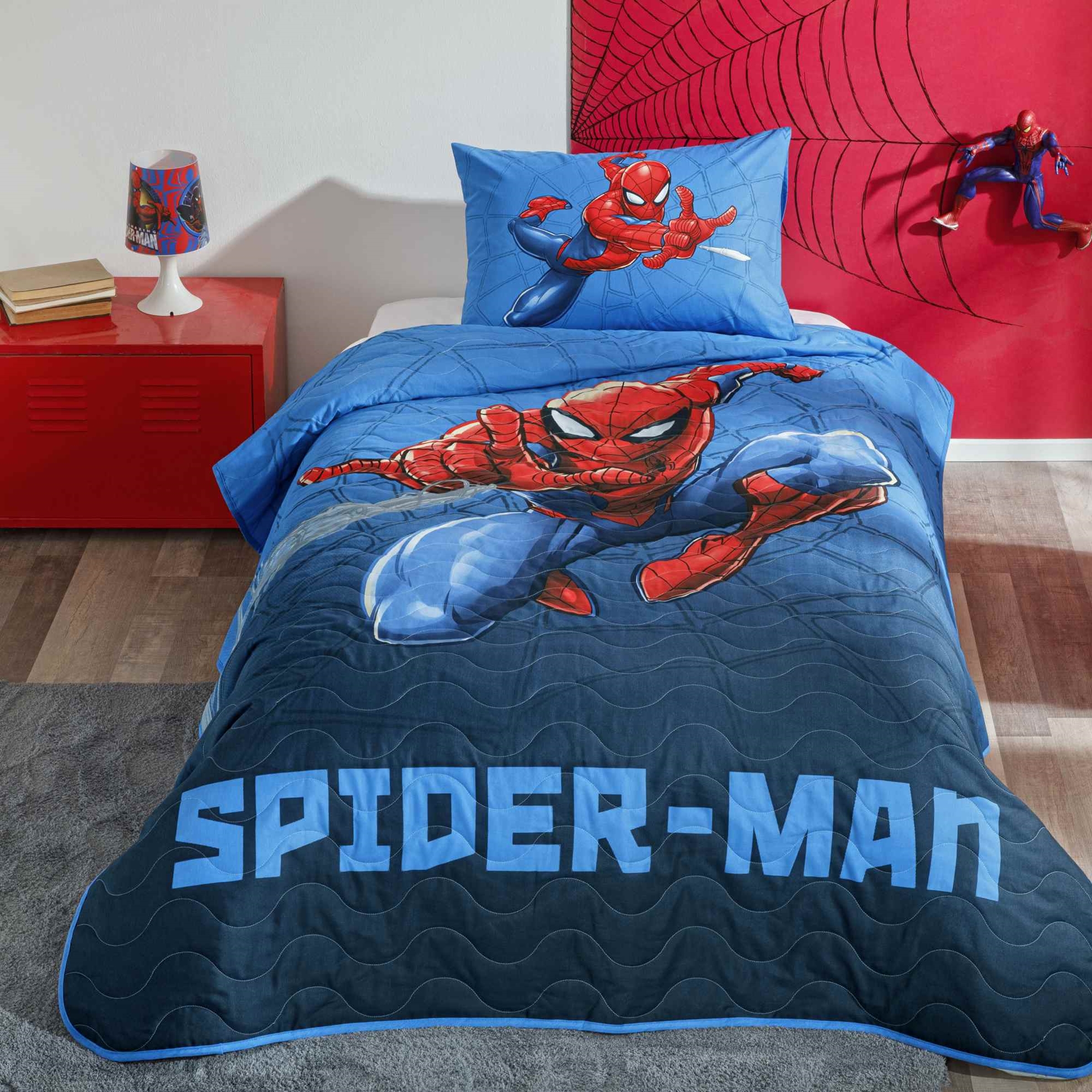 resm Lisanslı Spiderman Focus CPP Tek Kişilik Yatak Örtüsü