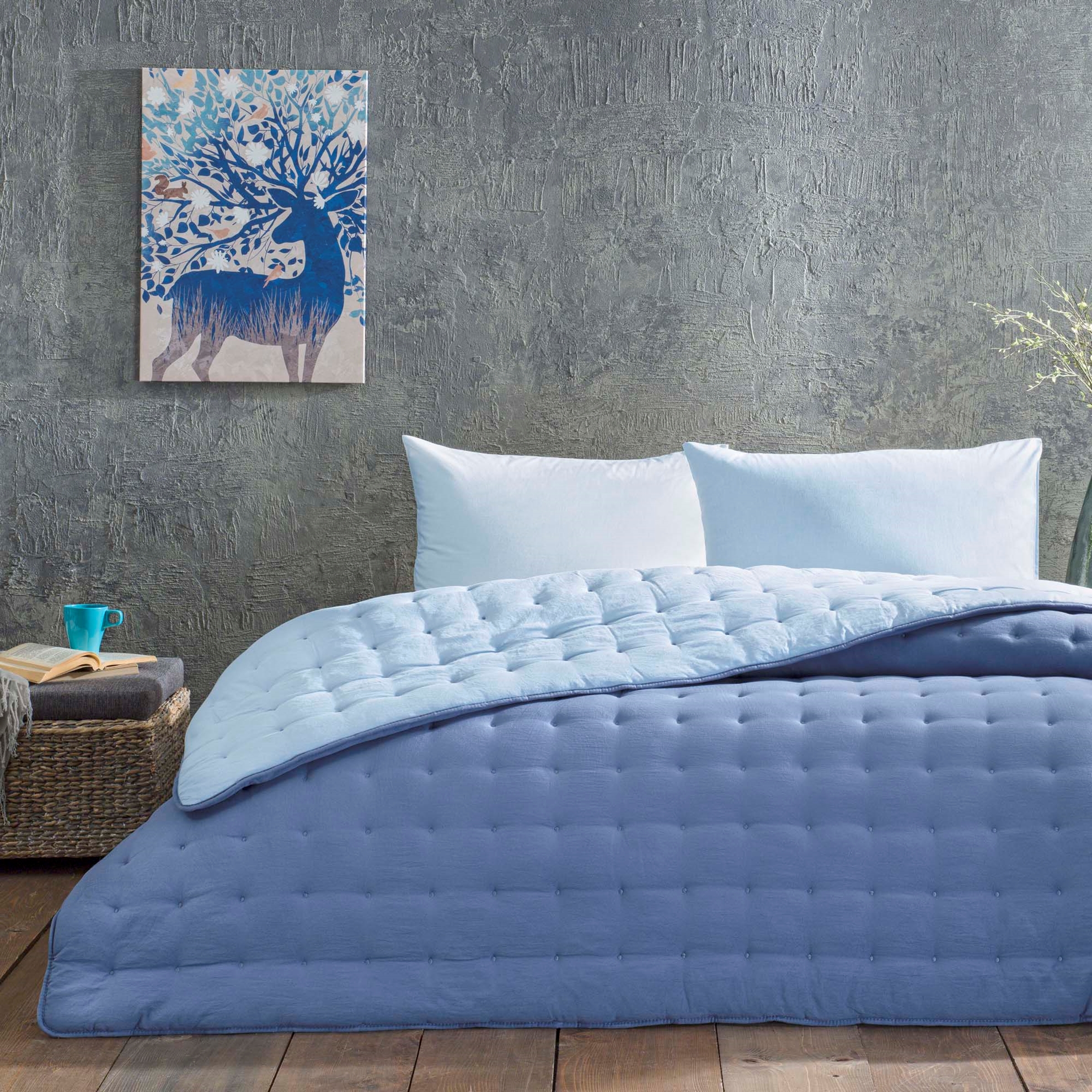 resm Taç Donna Tek Kişilik Sleeper Set Mavi