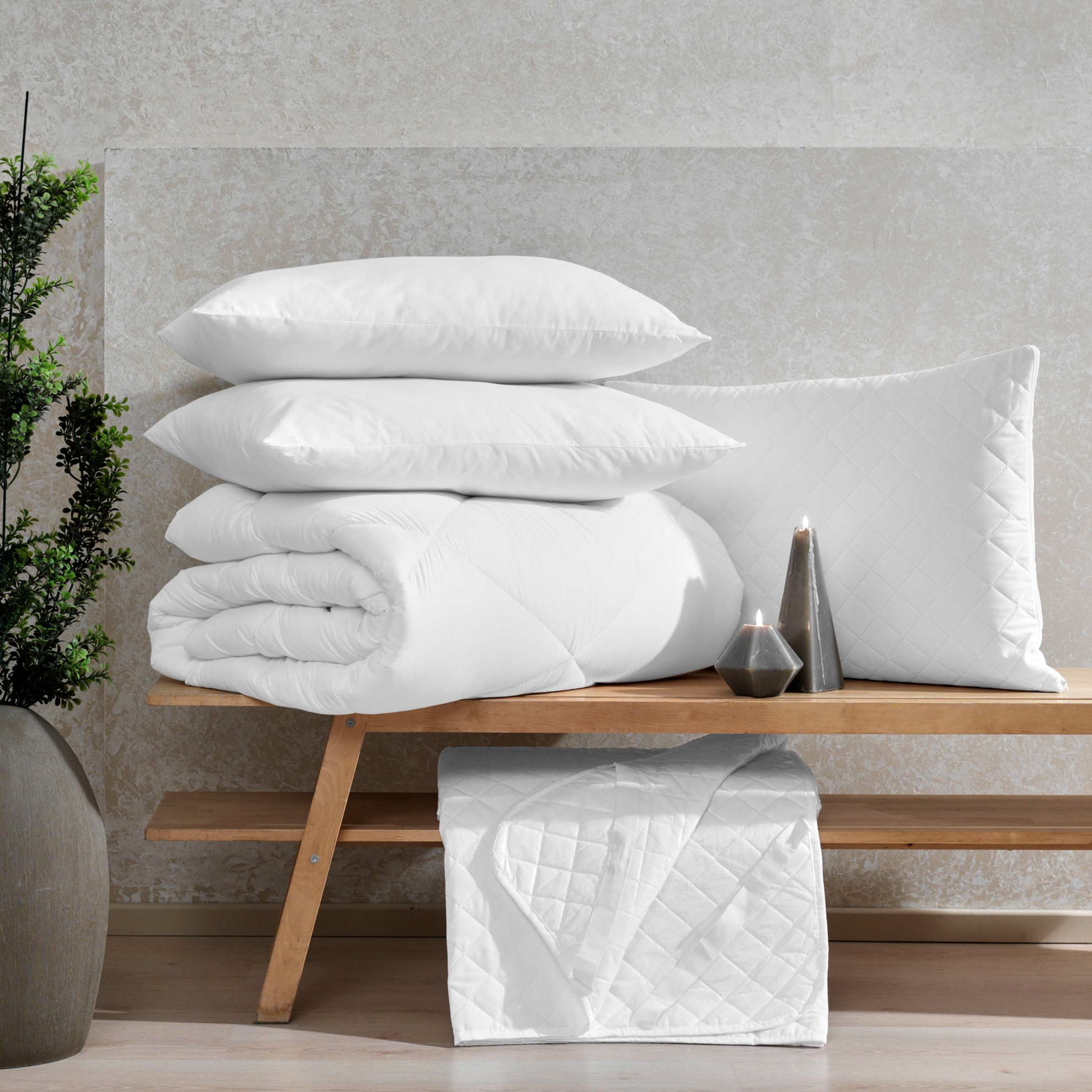resm Taç Eco Care Çift Kişilik Sıvı Geçirmez Yatak Alezi Beyaz