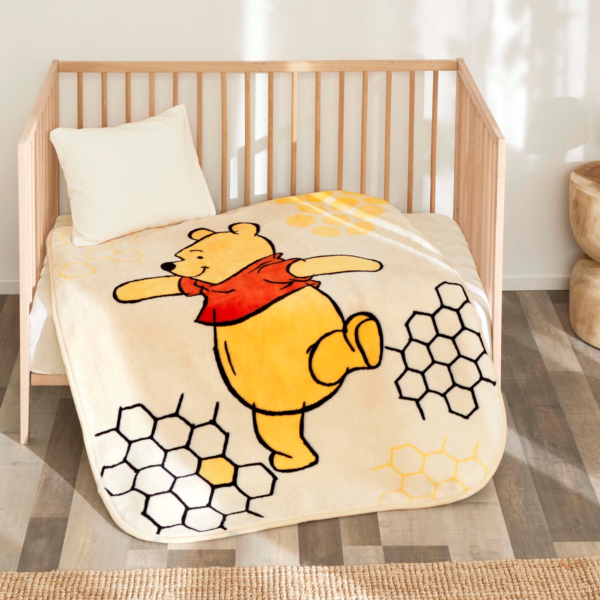 resm Lisanslı Disney Winnie The Pooh Honeycomb Baby Bebek Battaniye