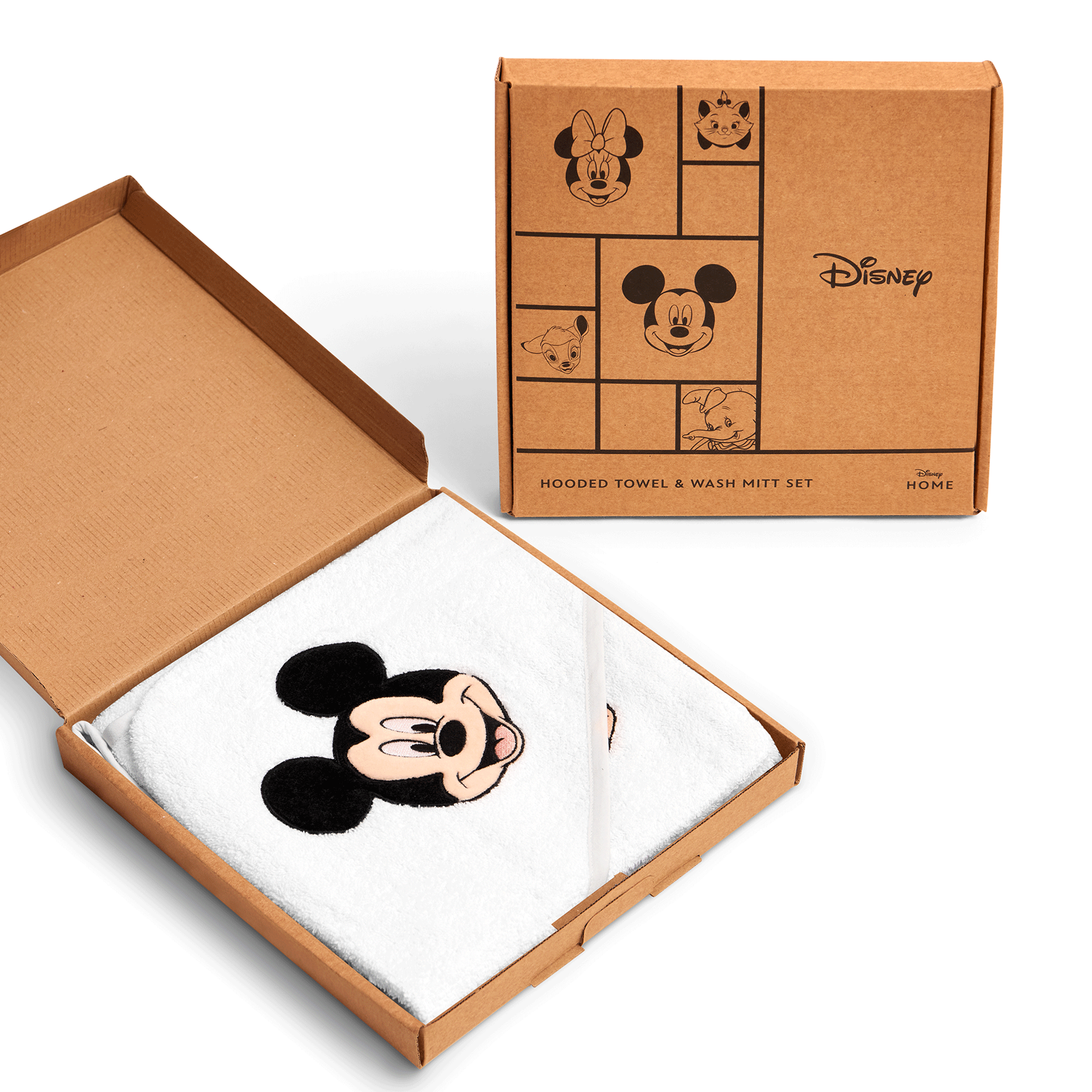 resm Lisanslı Disney Mickey Mouse Baby Pamuk Kese&Hooded Havlu Seti