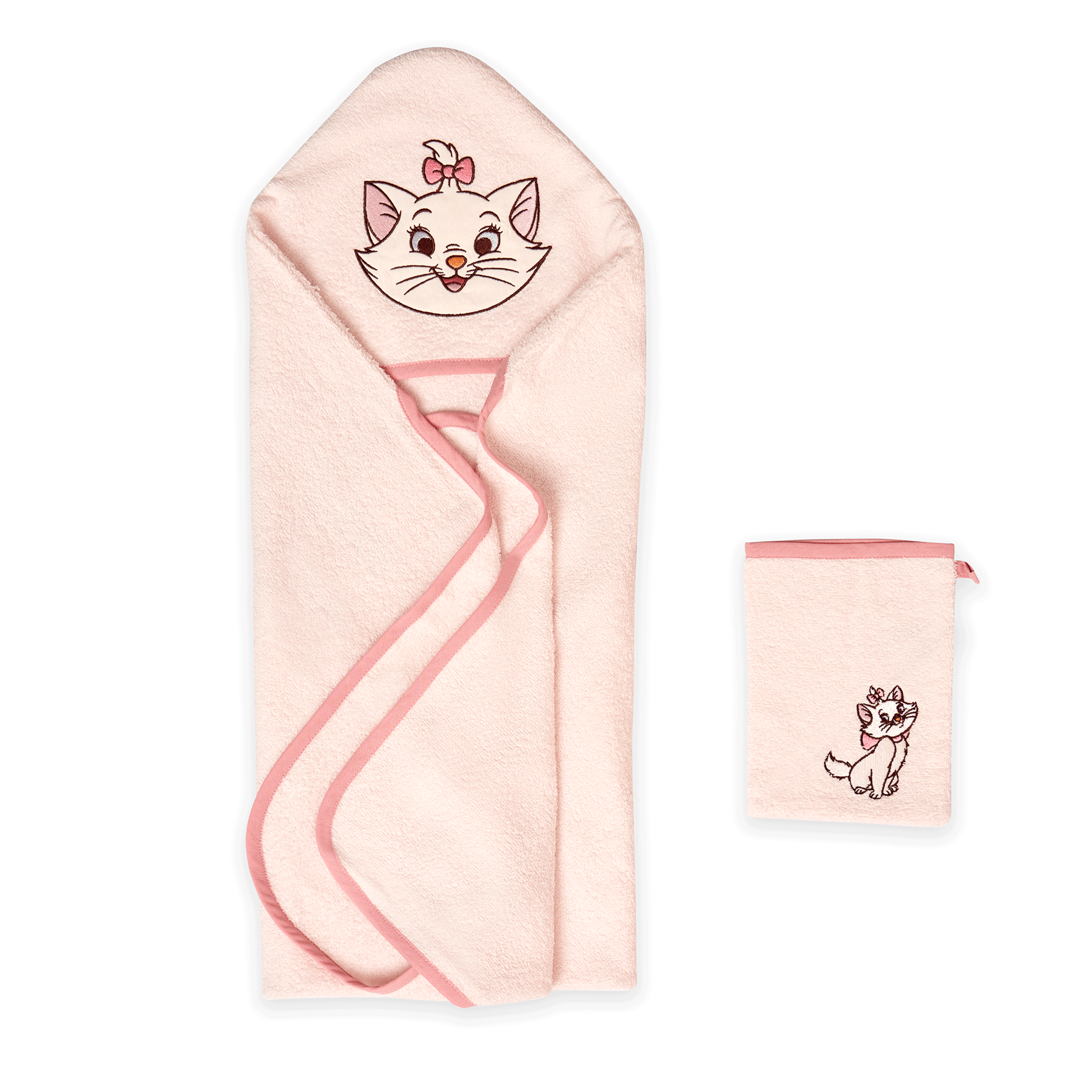 resm Lisanslı Disney Marie Cat Baby Pamuk Kese&Hooded Havlu Seti