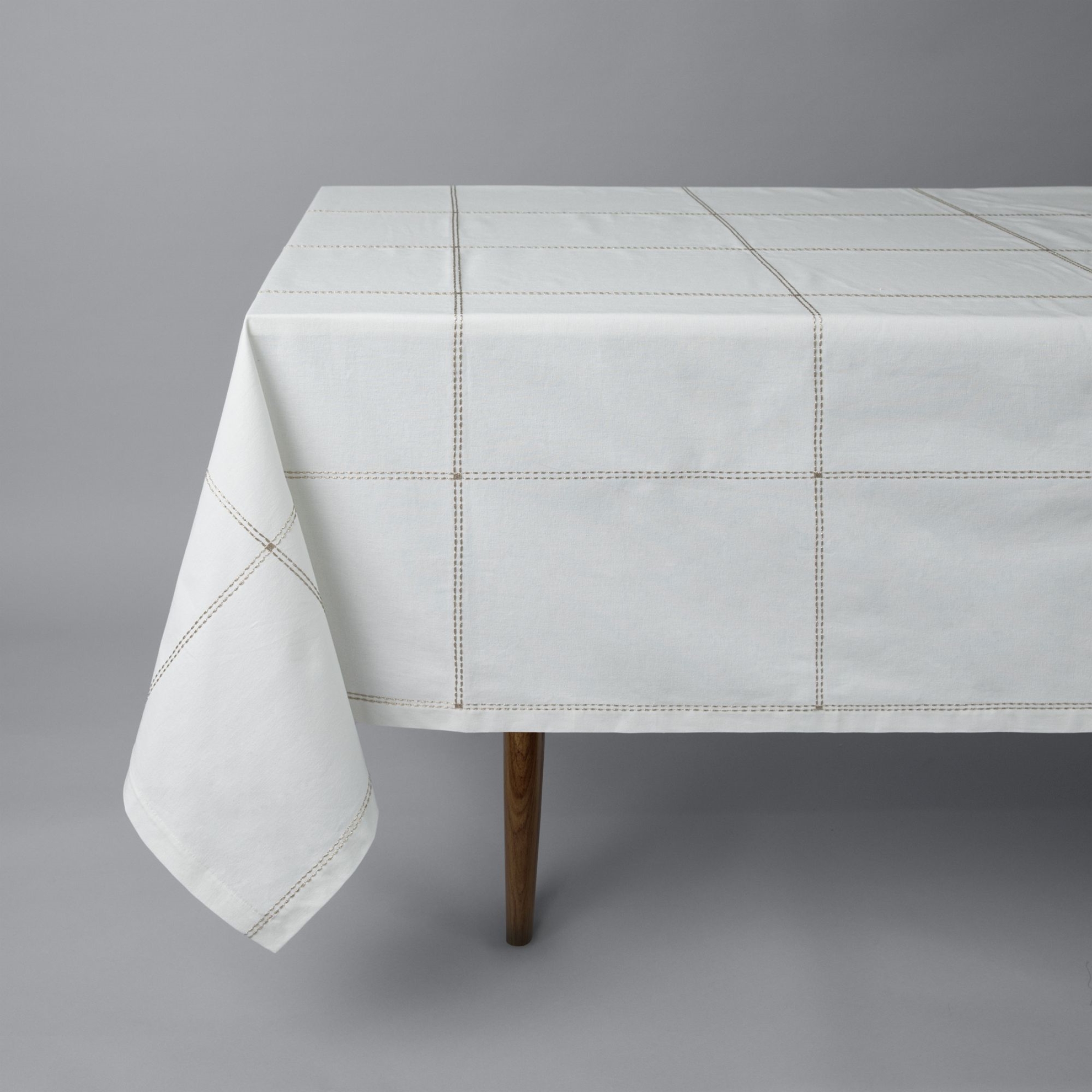 resm Linens Stich 150x250 cm Masa Örtüsü Beyaz Gold