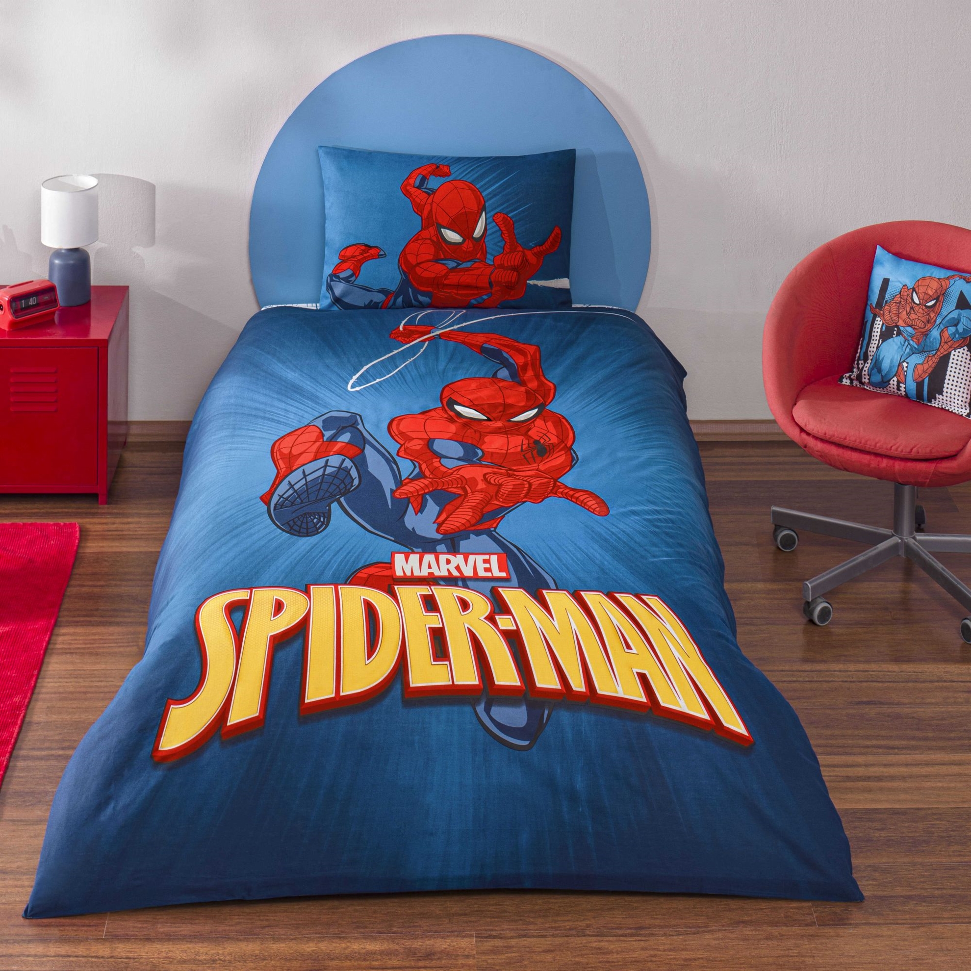 resm Taç Lisanslı Spiderman Classical Tek Kişilik Pamuk Nevresim Takımı