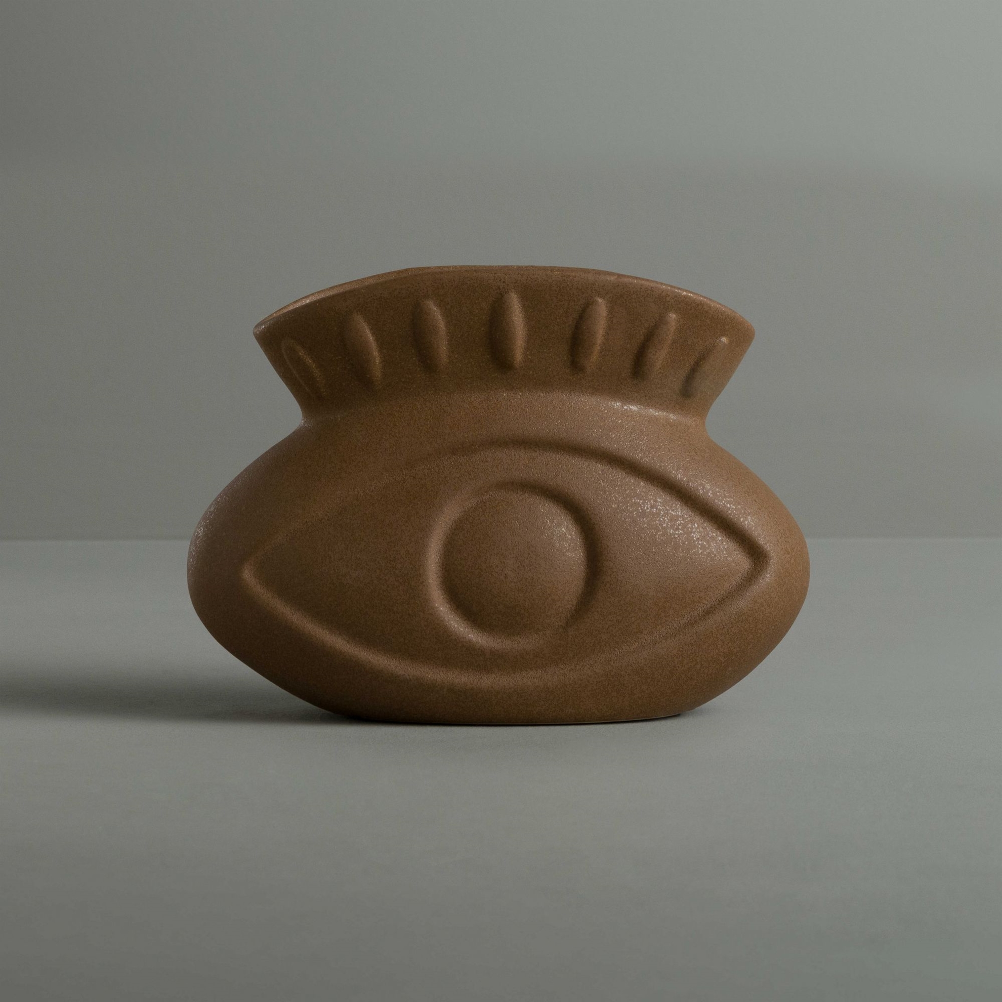 resm Linens Eye 22x10x16 cm Vazo Kahve