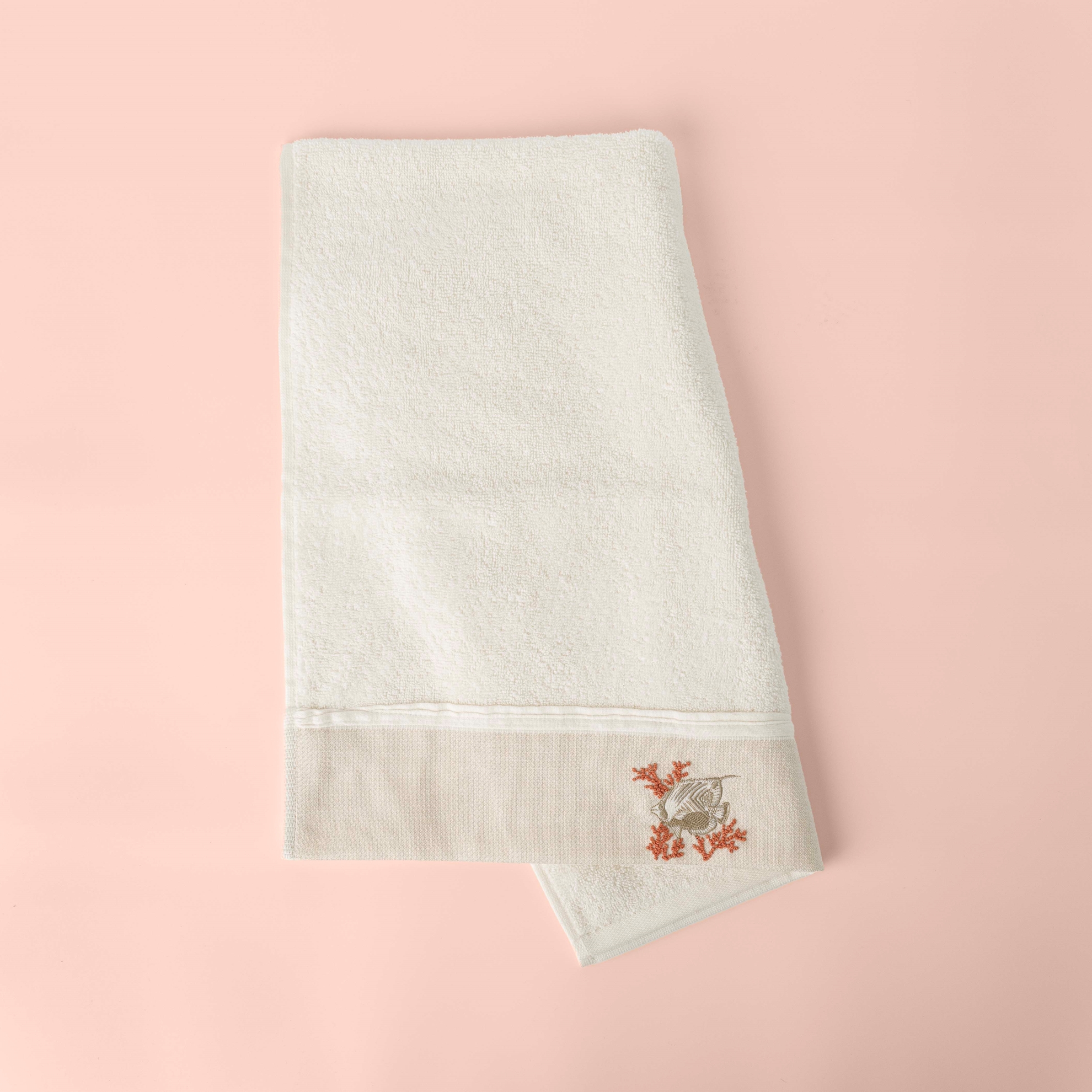 resm Linens Aqua Pamuk Yüz Havlusu 50X85 Cm Ekru
