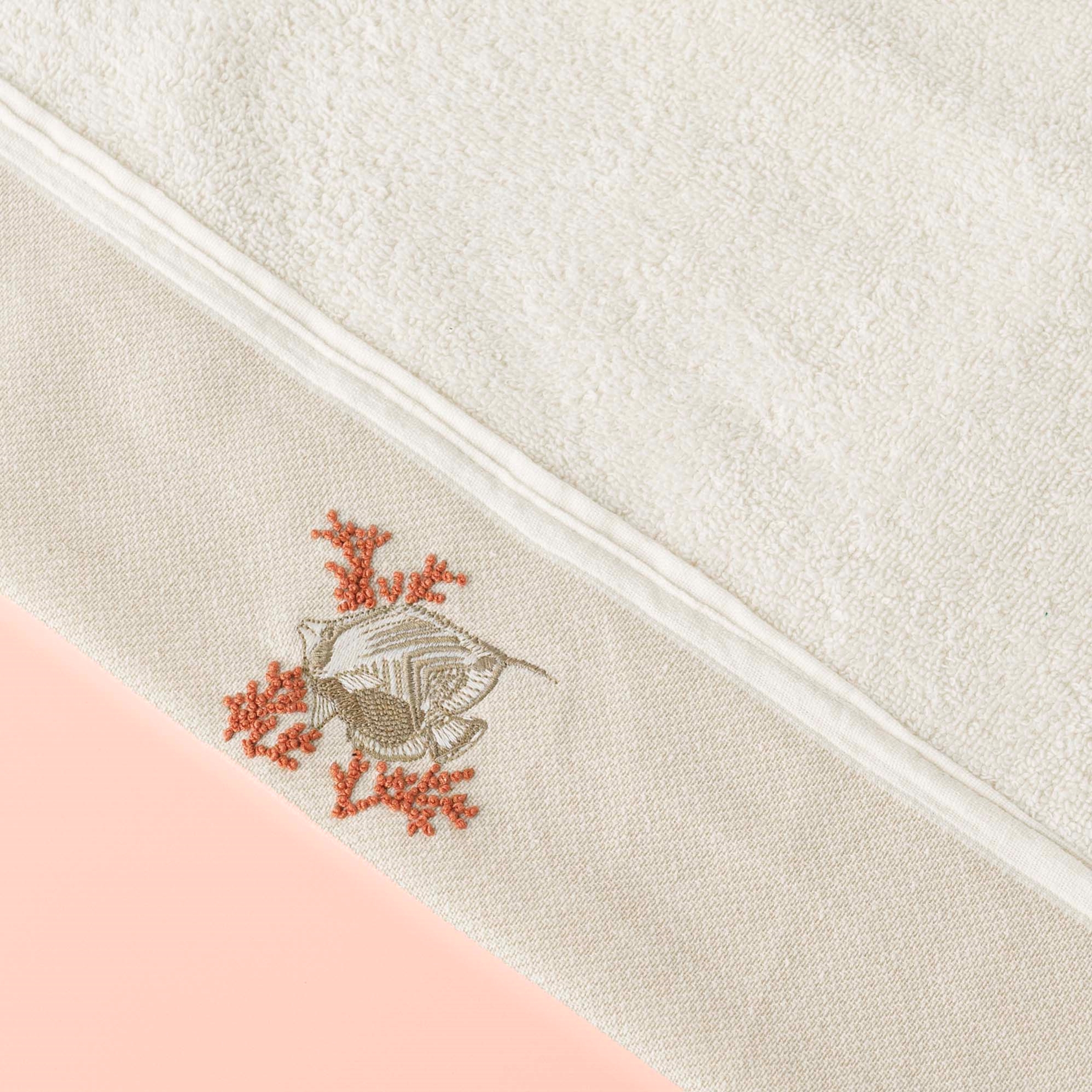 resm Linens Aqua Pamuk Yüz Havlusu 50X85 Cm Ekru