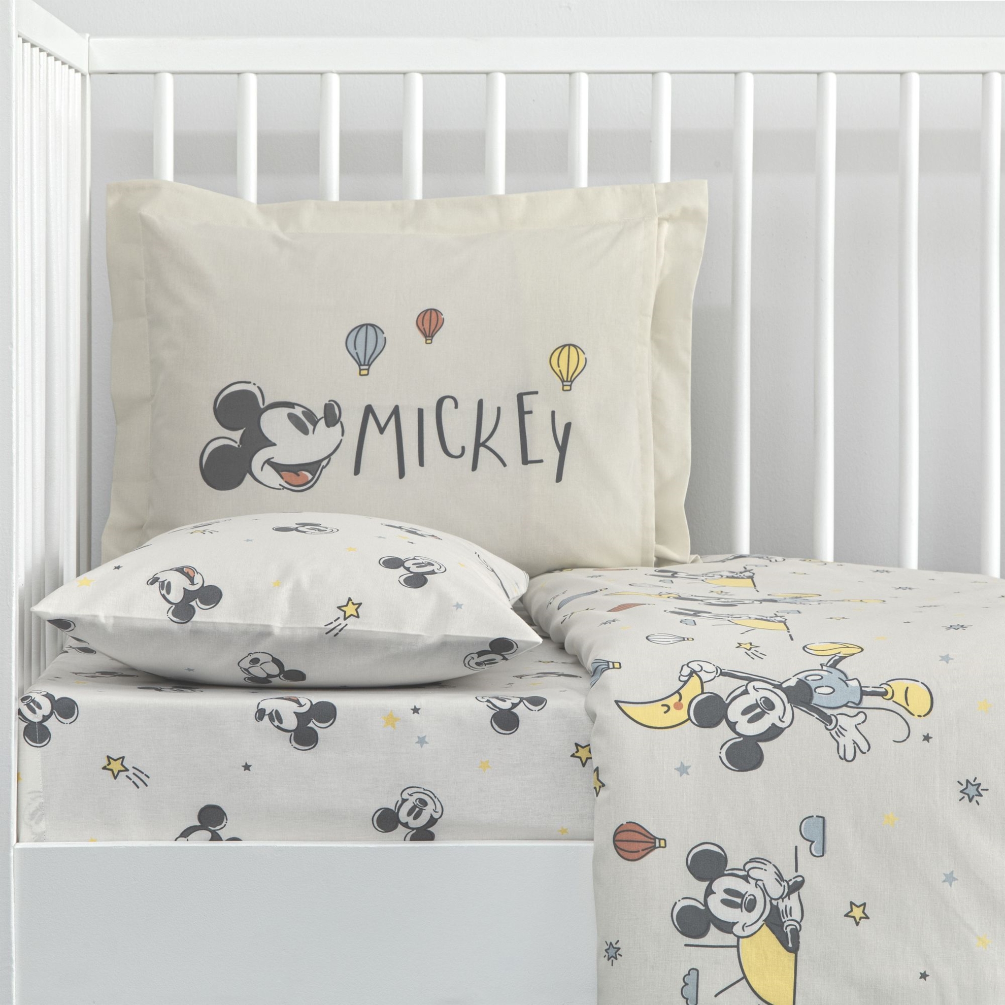 resm Taç Lisanslı Disney Mickey Mouse Dream Baby Pamuk Bebek Nevresim Takımı