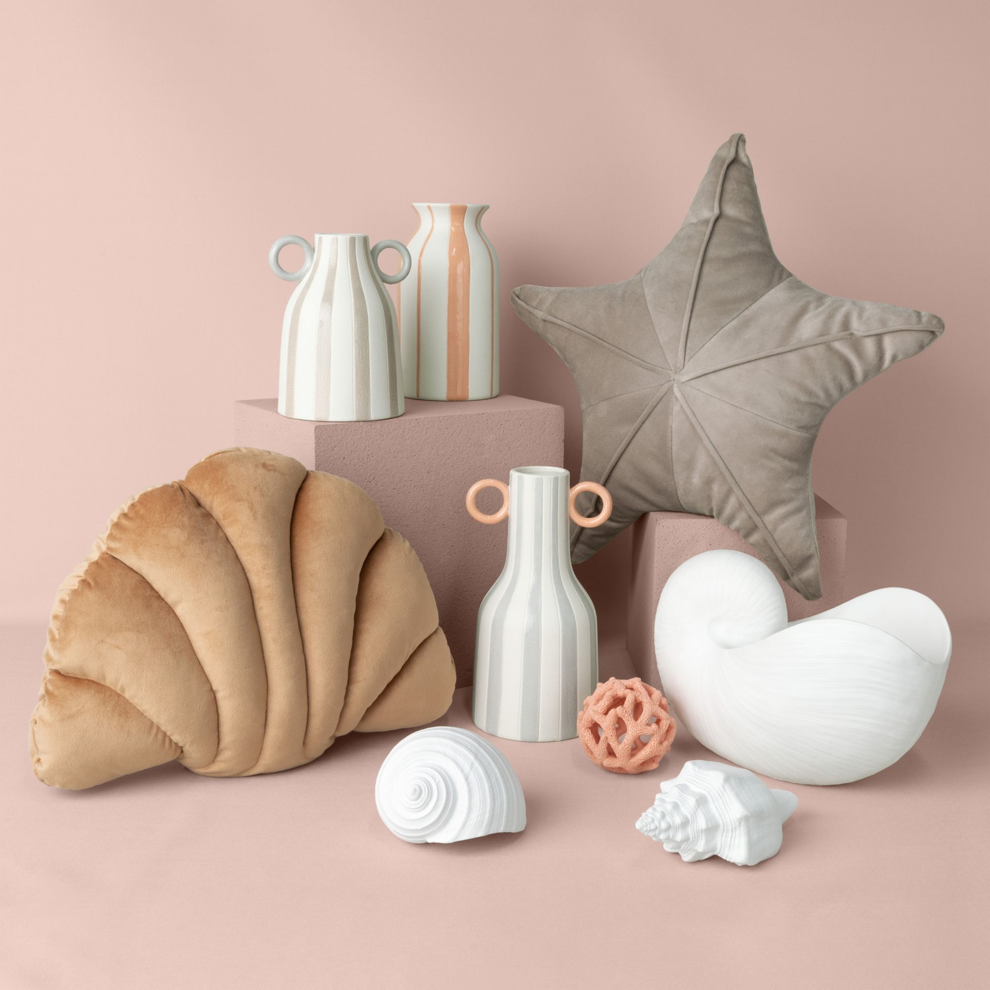 resm Linens Nautilus 29x17x20,5 cm Dekor Beyaz