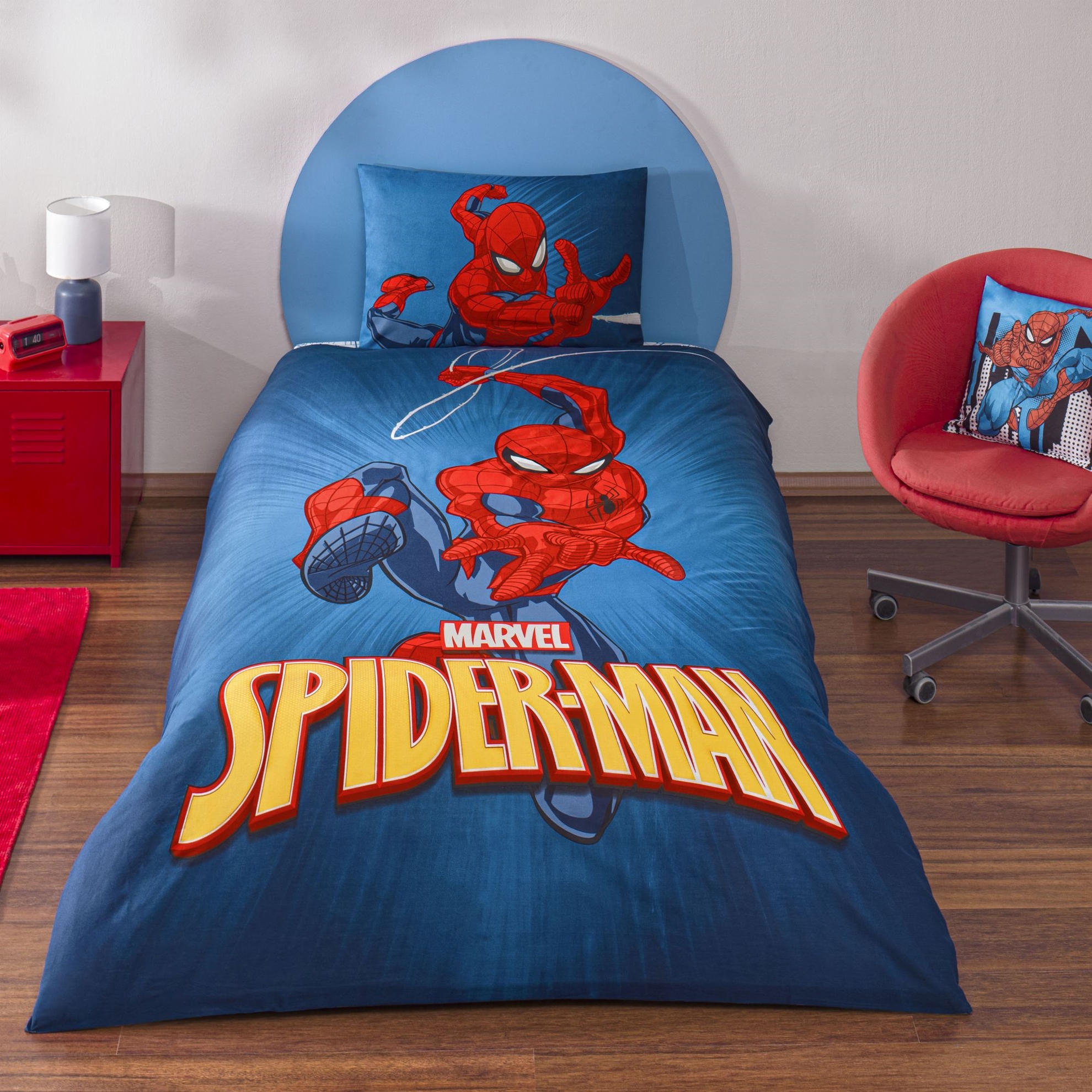 resm Taç Lisanslı Spiderman Classical Tek Kişilik Pamuk Nevresim Takımı