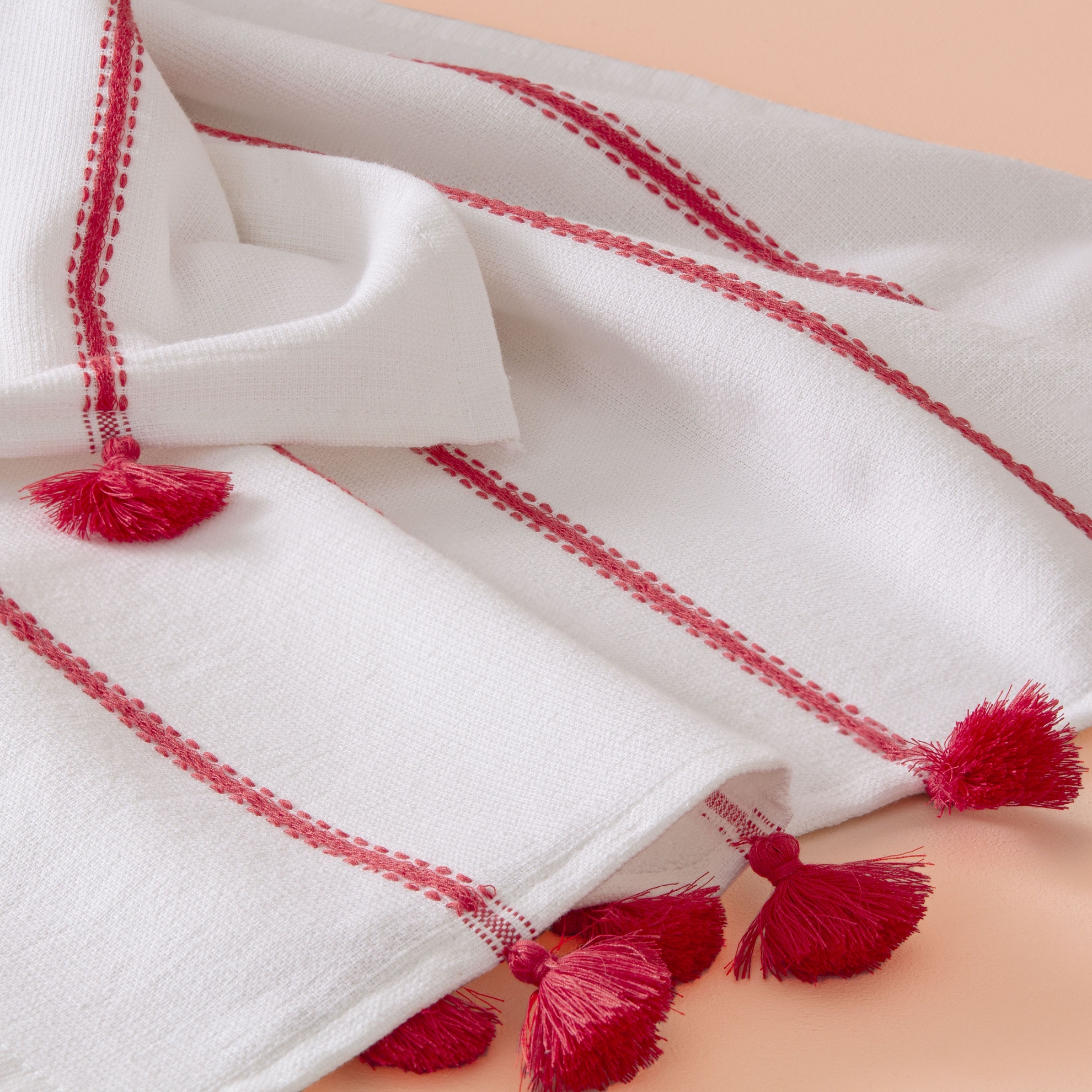 resm Taç Butik Pamuk Alaçatı Banyo Havlusu Nar Çiçeği