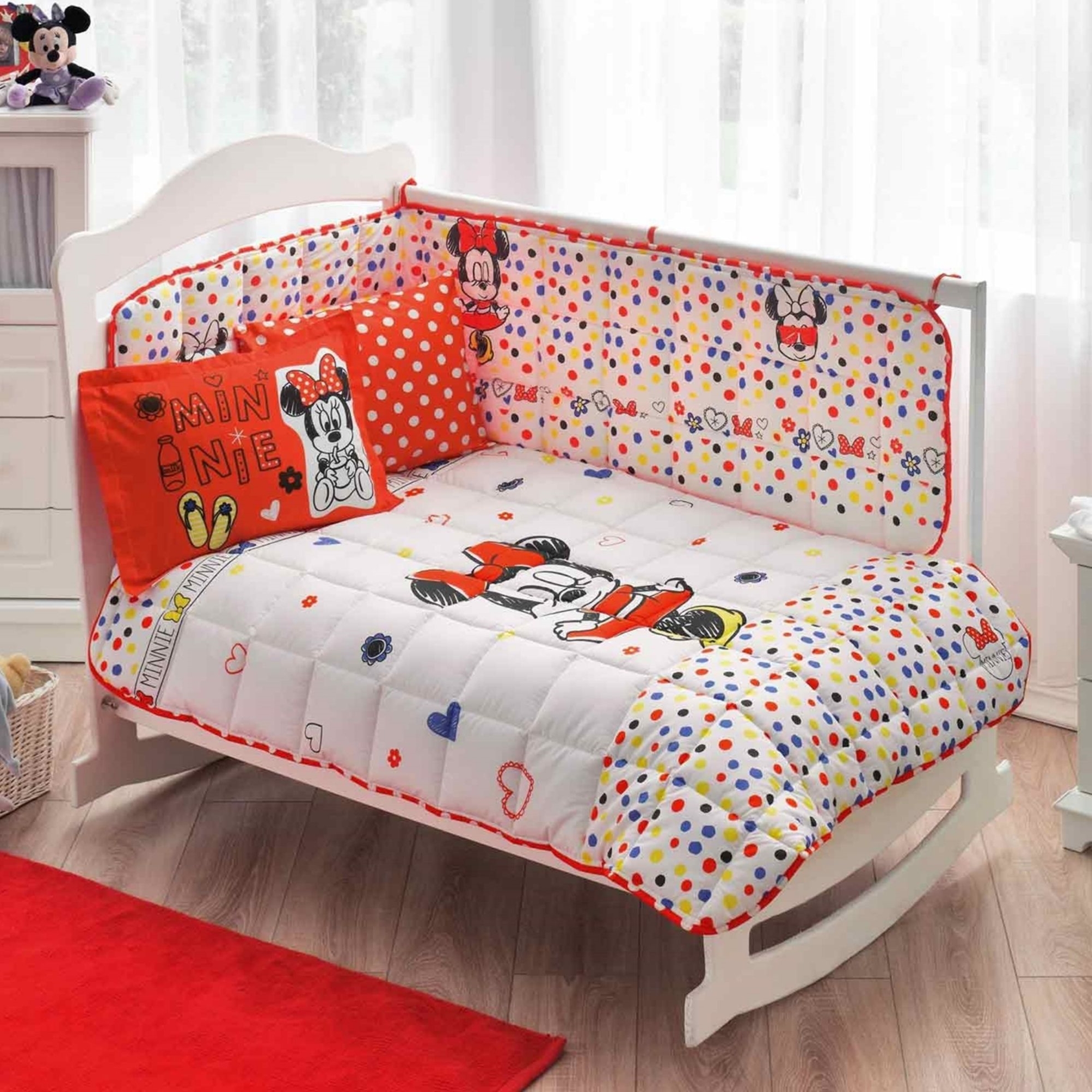 resm Taç Disney Minnie Sketc Pamuk Lisanslı Uyku Seti
