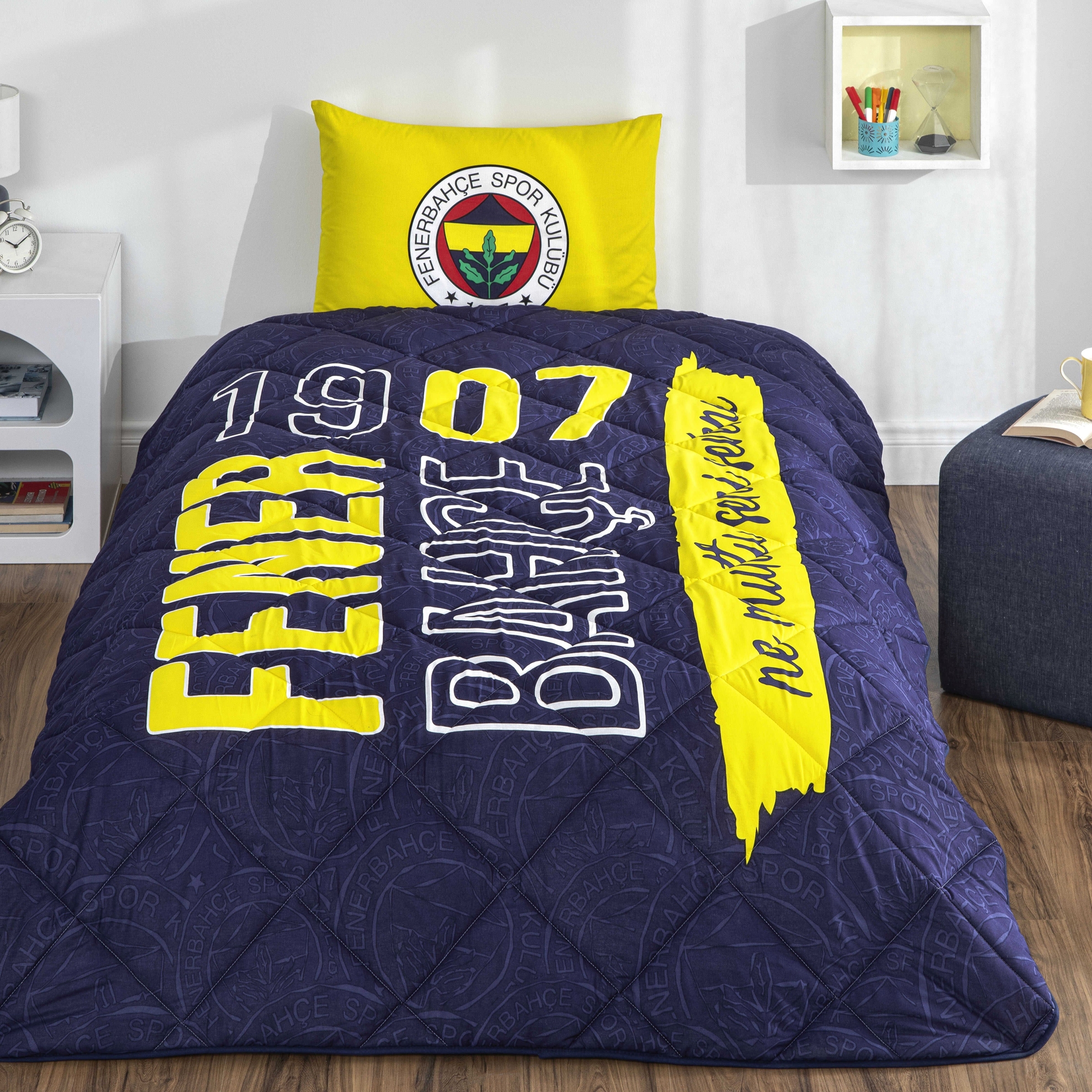 resm Lisanslı Fb Şanslı Kanarya Yorgan Seti Tek Kişilik