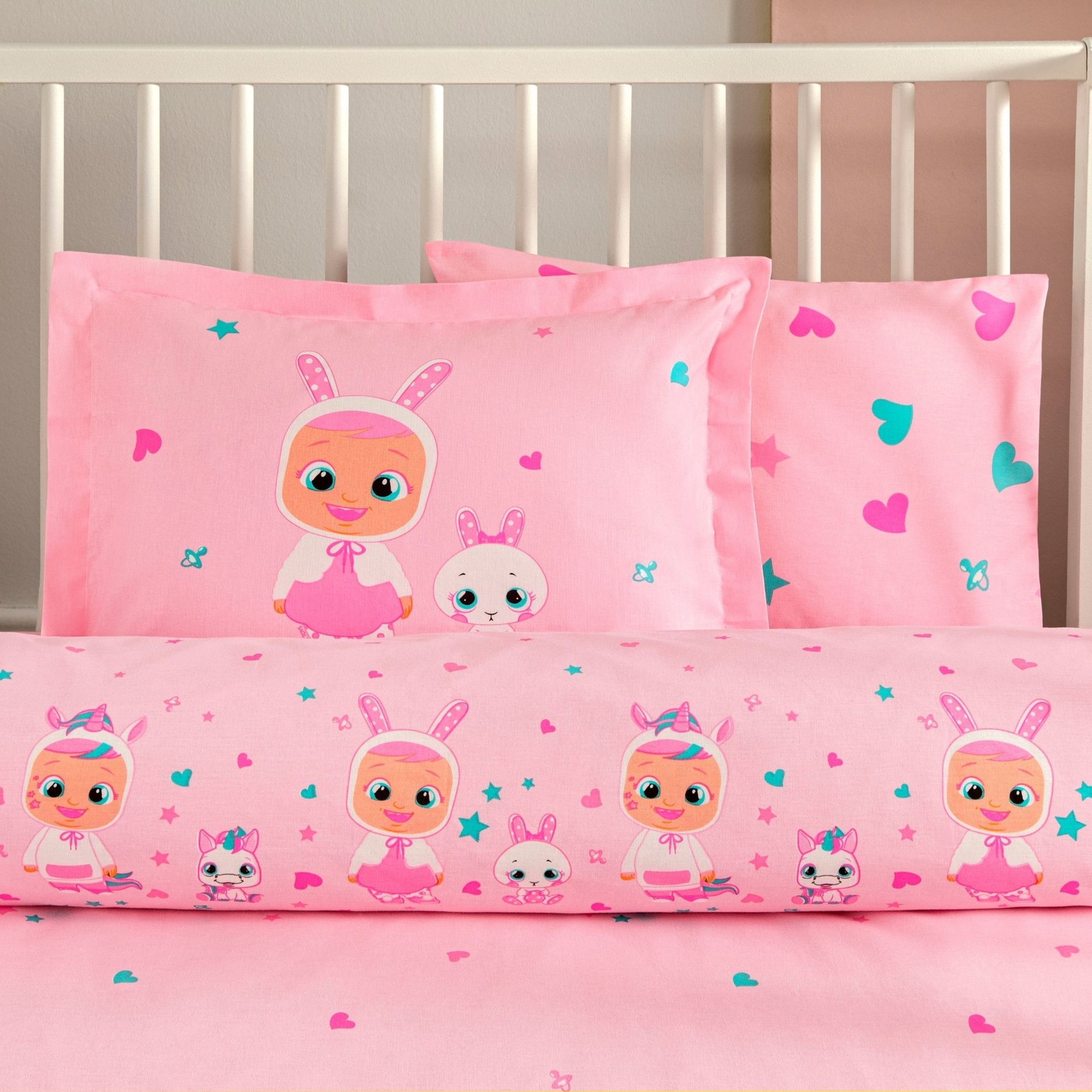resm Taç Lisanslı Cry Babies Sweet Baby Pamuk Bebek Nevresim Takımı