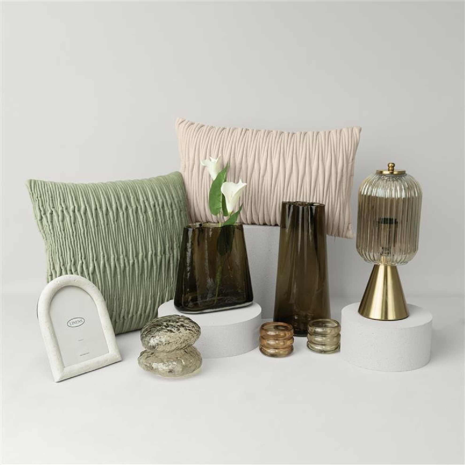 resm Linens Larin 13x18 cm Çerçeve Oval Gri