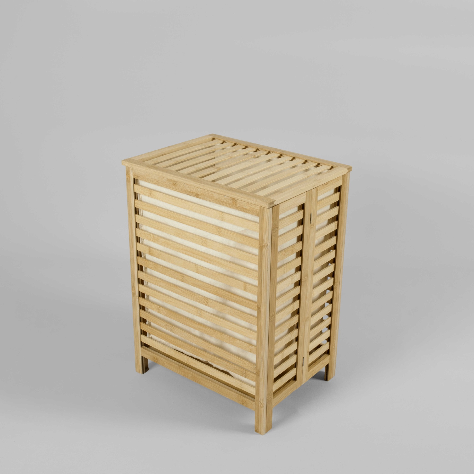 resm Linens Wooden Ahşap 45X33X60 cm Çamaşır Sepeti Naturel