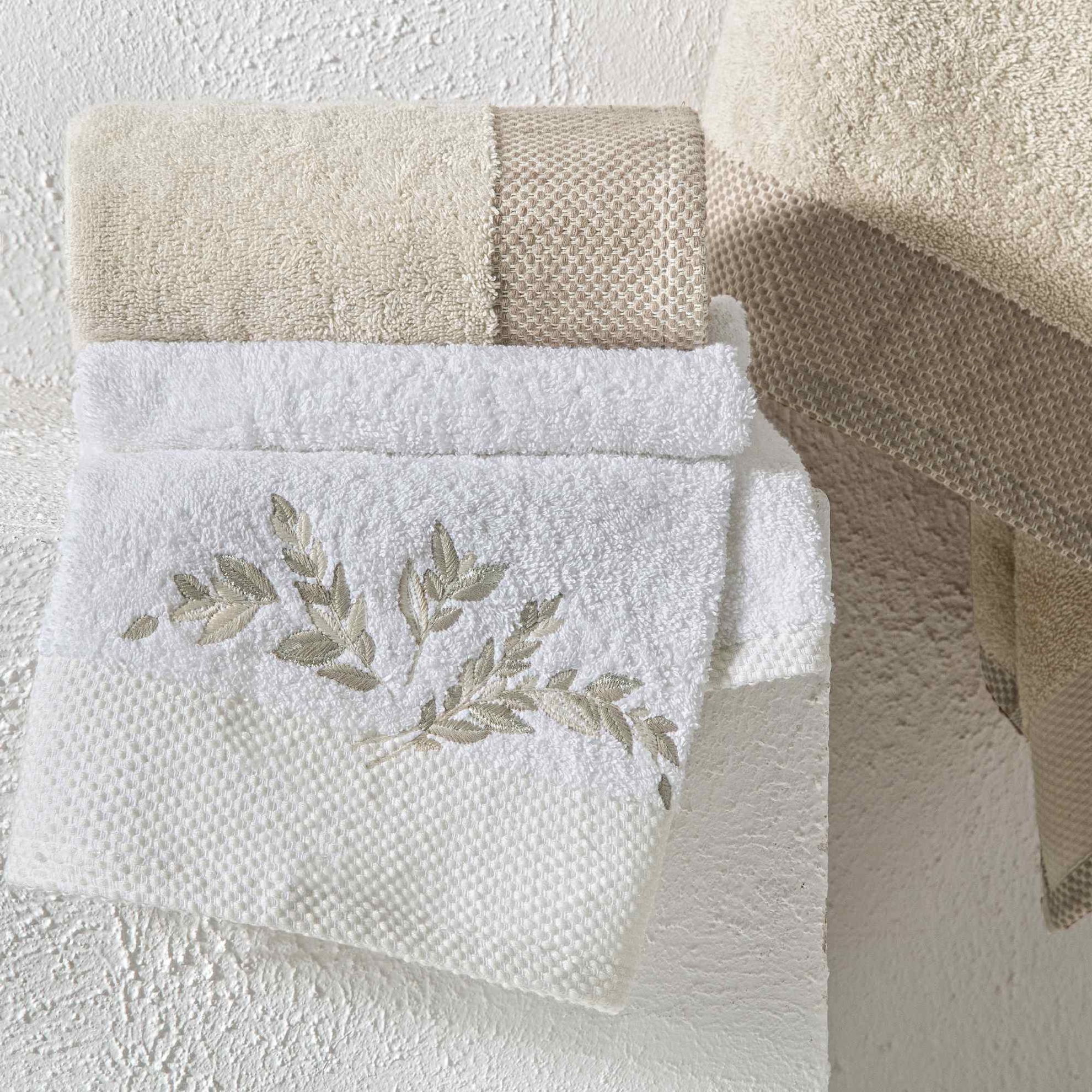 resm Taç Iris Pure Cotton Pamuk Hamam Seti Krem Camel