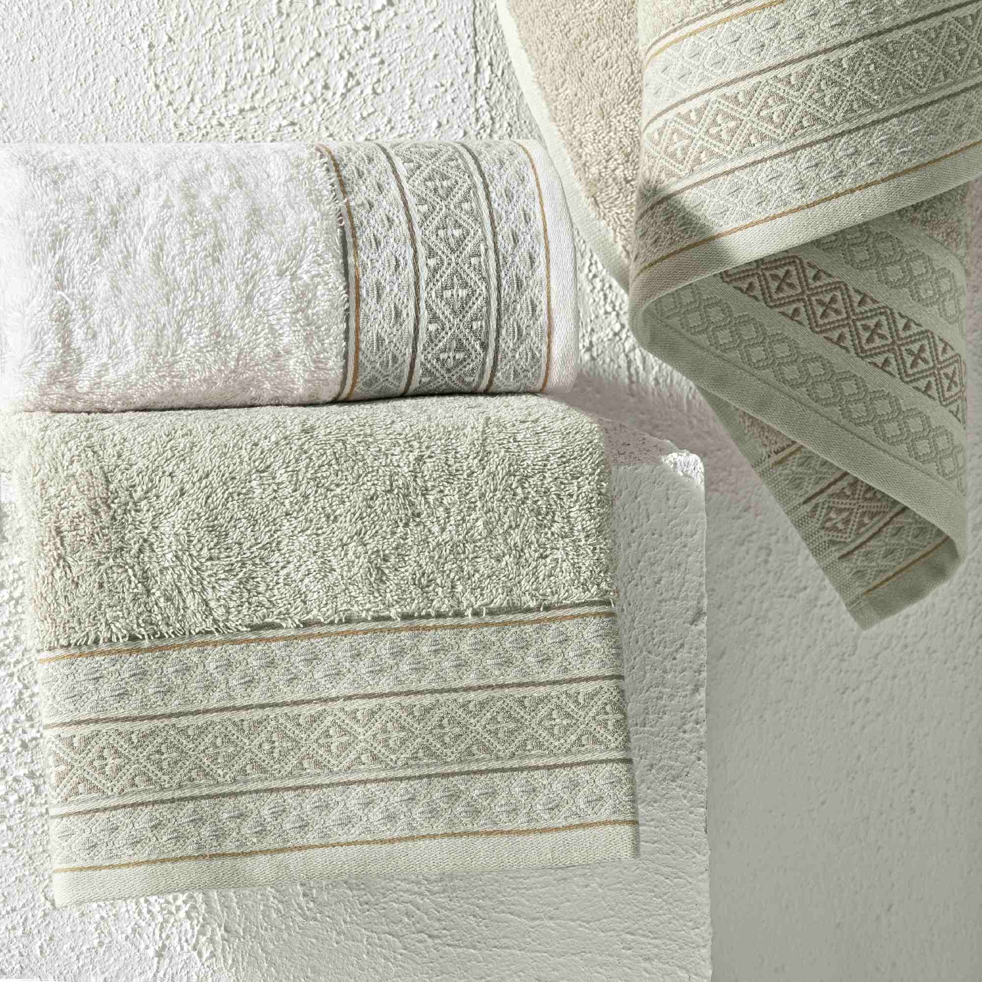 resm Taç Ethna Pure Cotton Pamuk Hamam Seti Ekru Taş