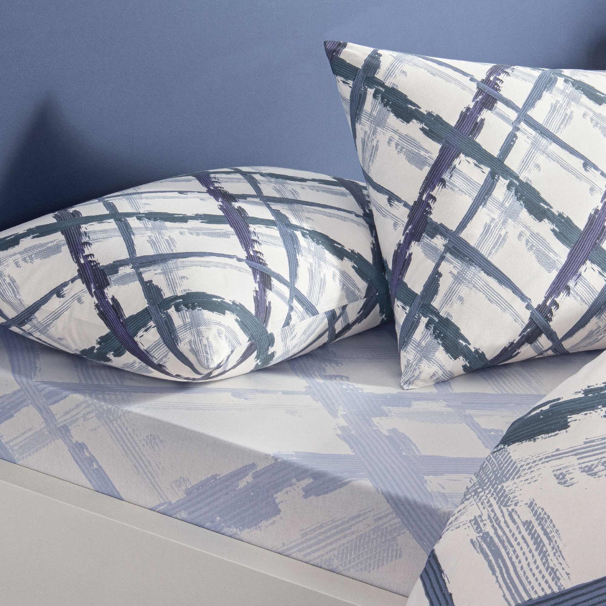 resm Taç Brıza Ranforce Tek Kişilik Nevresim Takımı Mavi