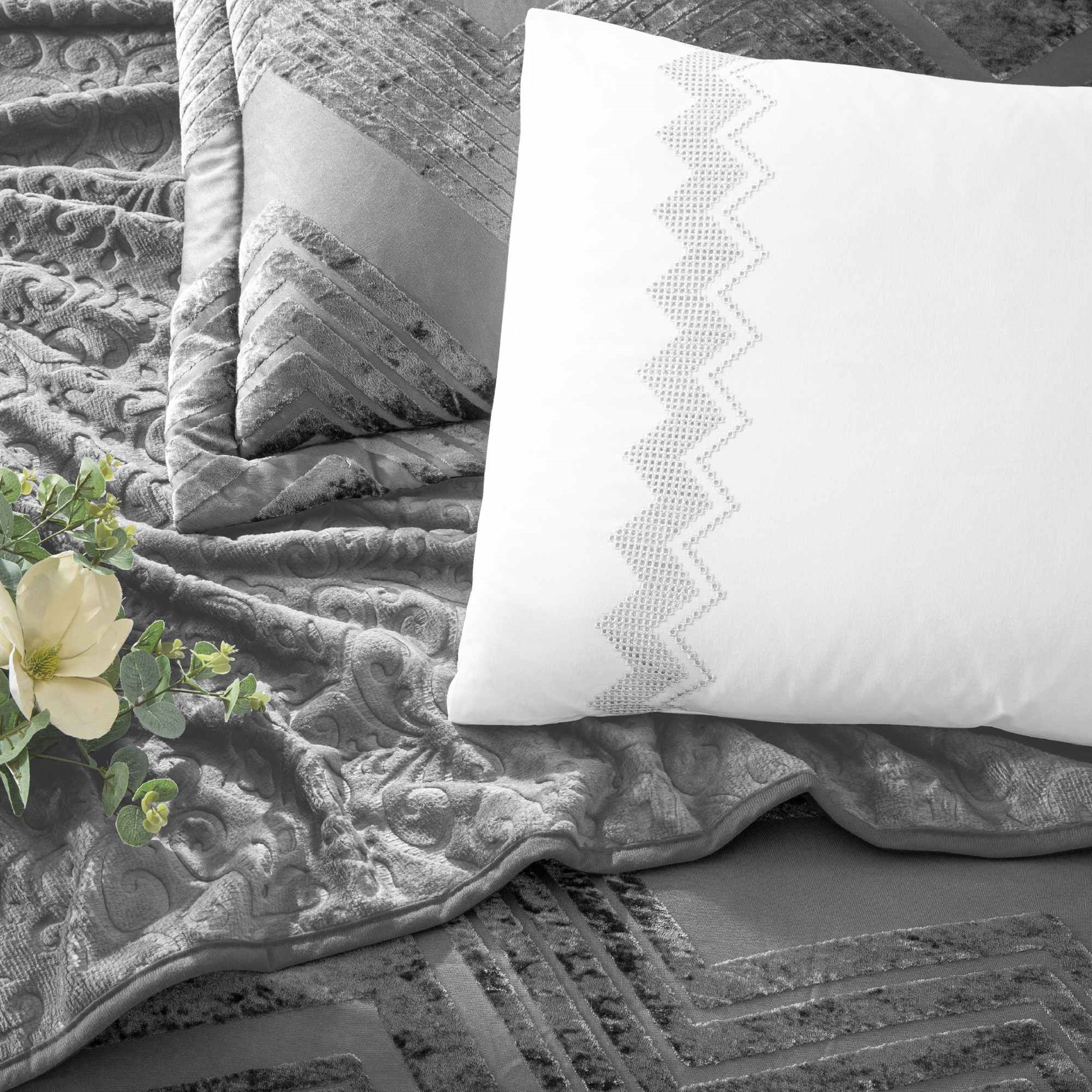 resm Taç Elora Abiye Çeyiz Set Antrasit