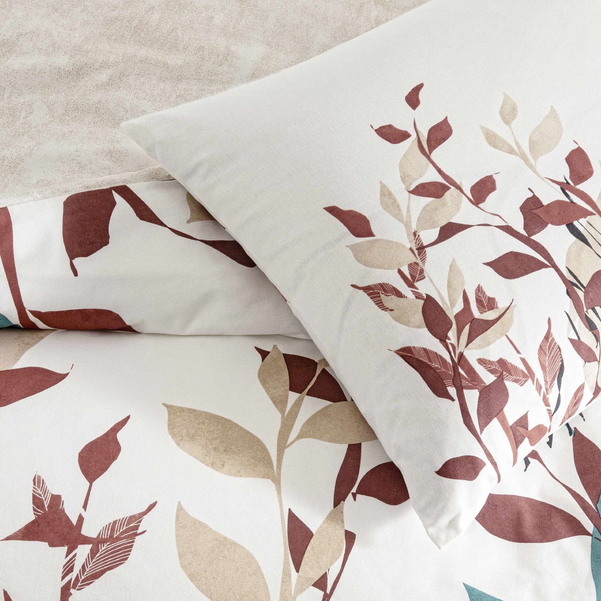 resm Taç Daisy Ranforce Çift Kişilik Nevresim Takımı Ekru