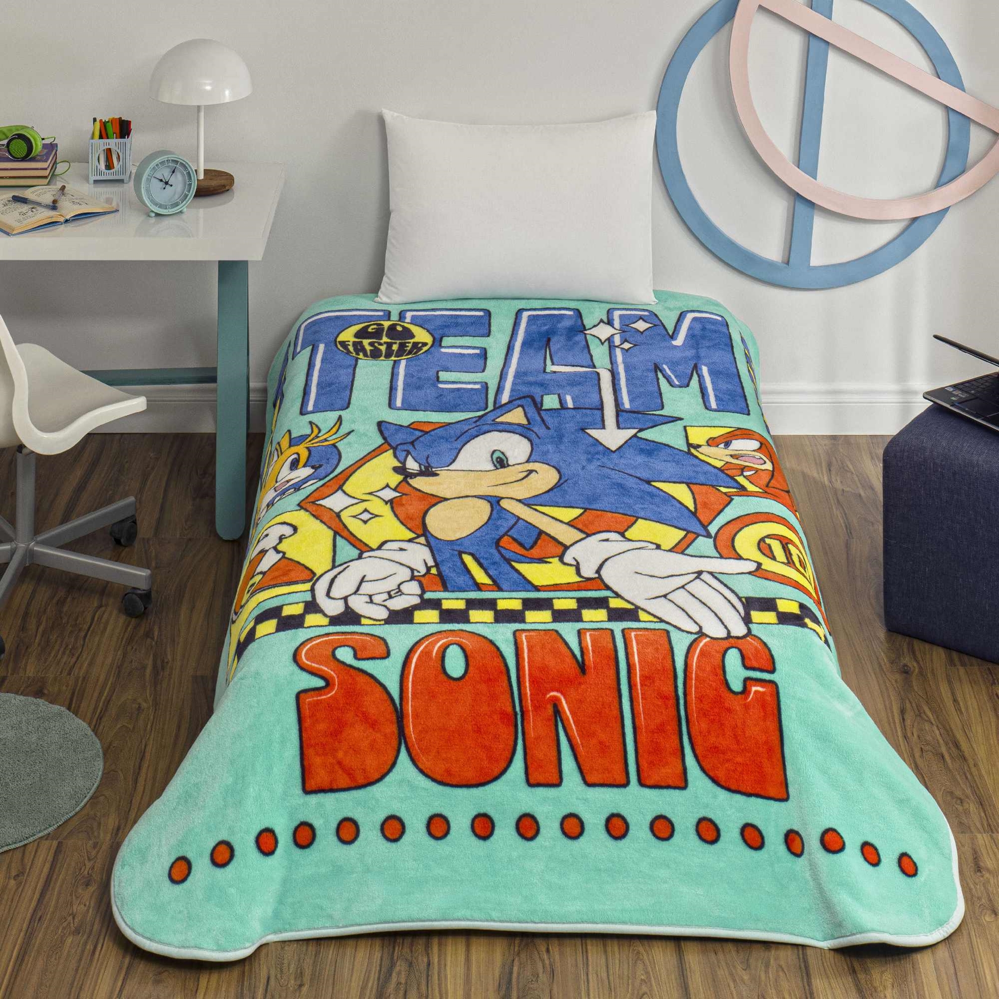 resm Lisanslı Sonic Modern Tek Kişilik Battaniye