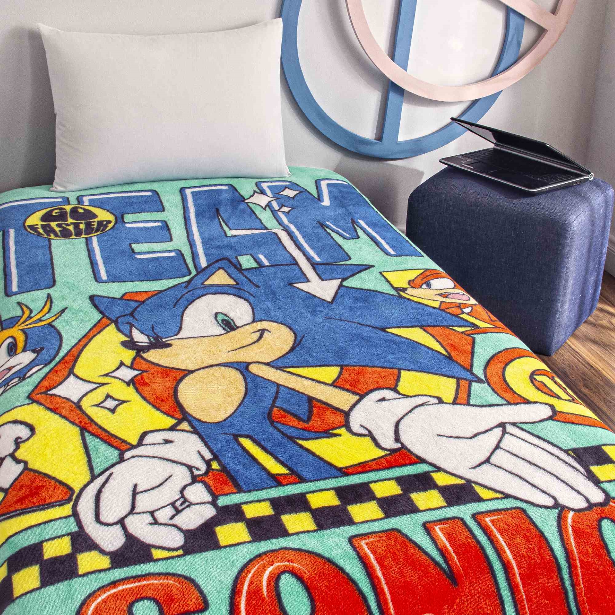 resm Lisanslı Sonic Modern Tek Kişilik Battaniye