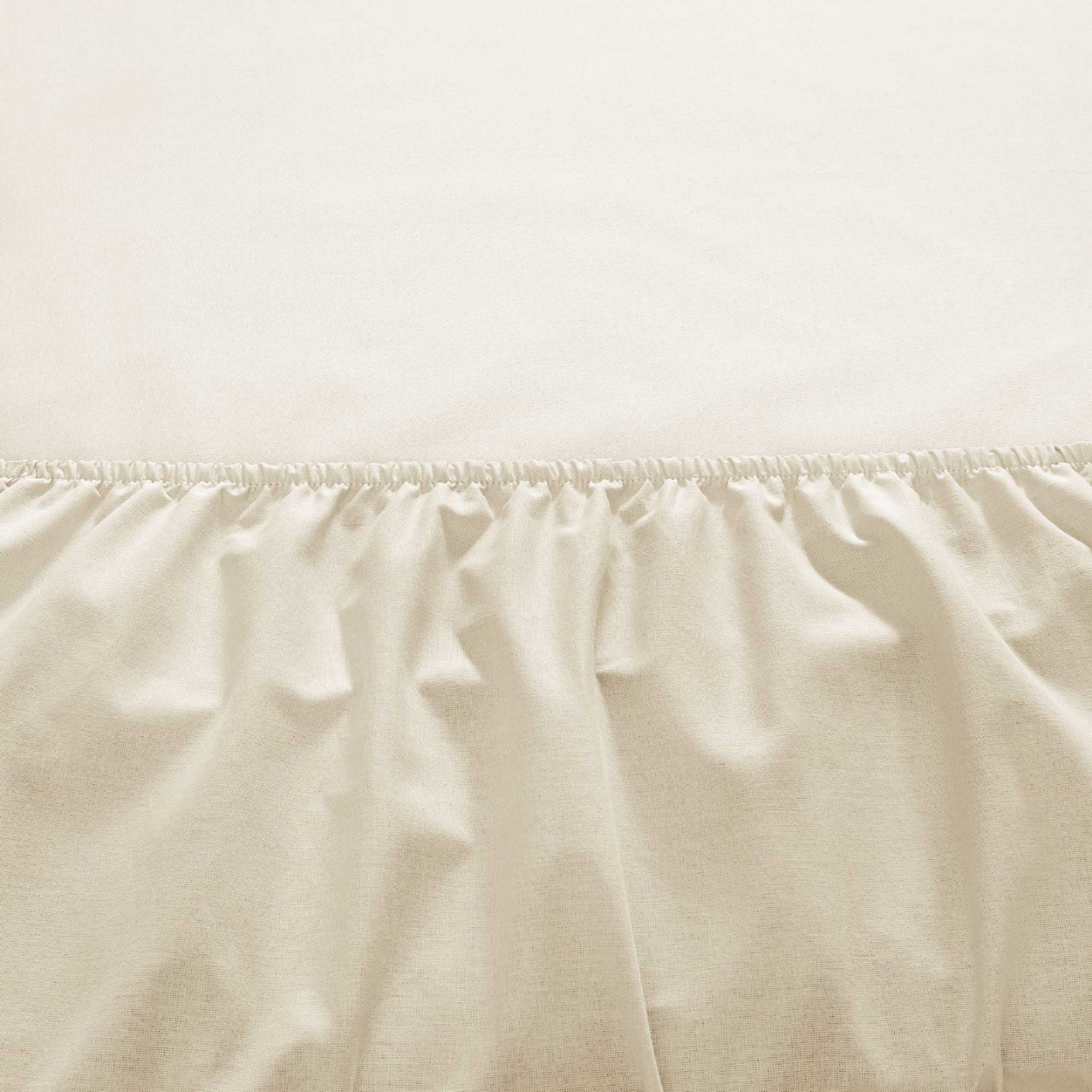 resm Taç Ranforce Lastikli Tek Kişilik Çarşaf Set Ekru