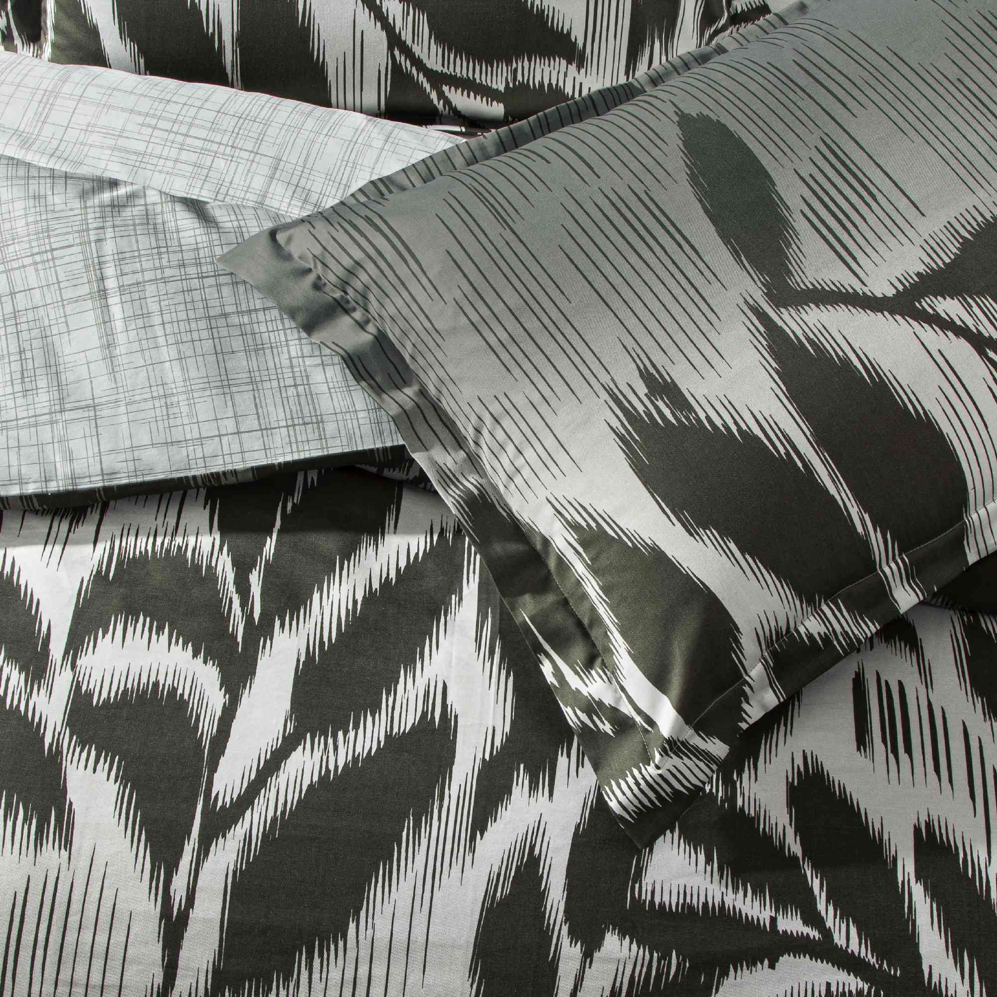 resm Taç Matilda Saten Çift Kişilik Nevresim Takımı Kahverengi