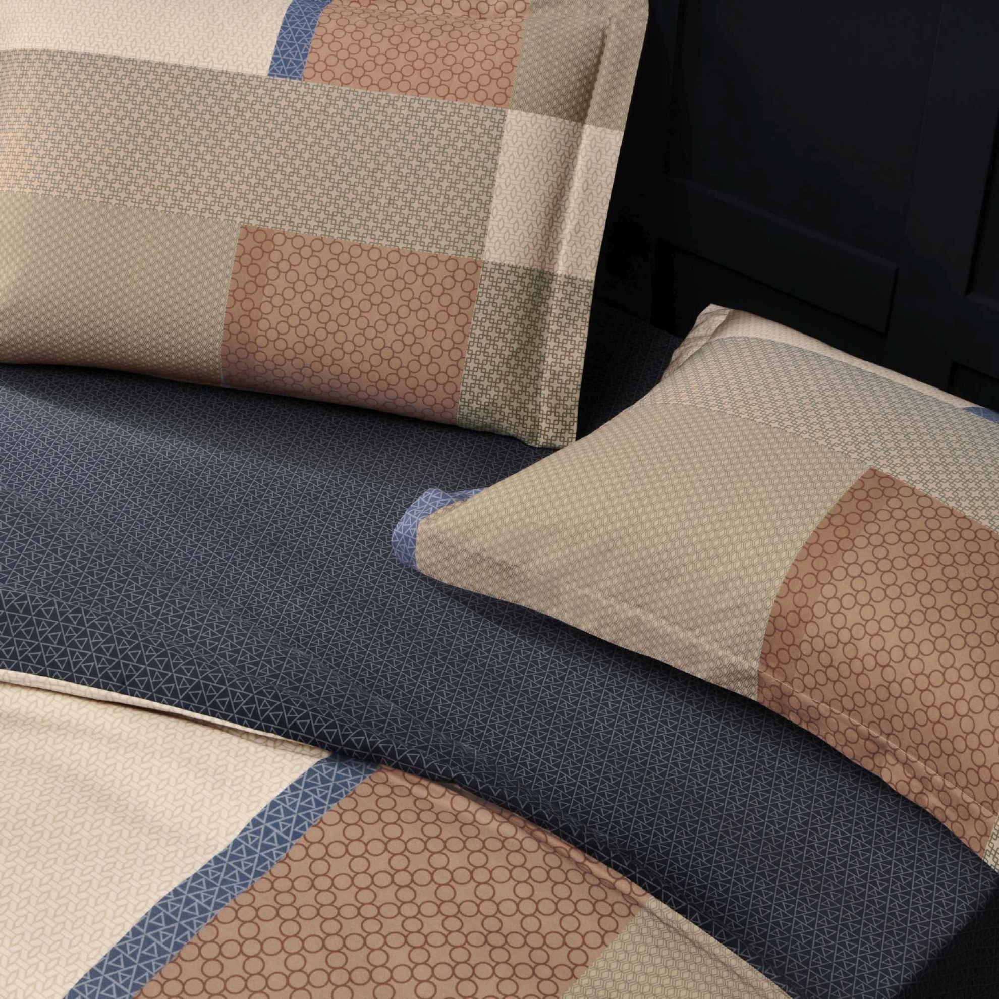 resm Taç Evander Saten Çift Kişilik Nevresim Takımı Turuncu