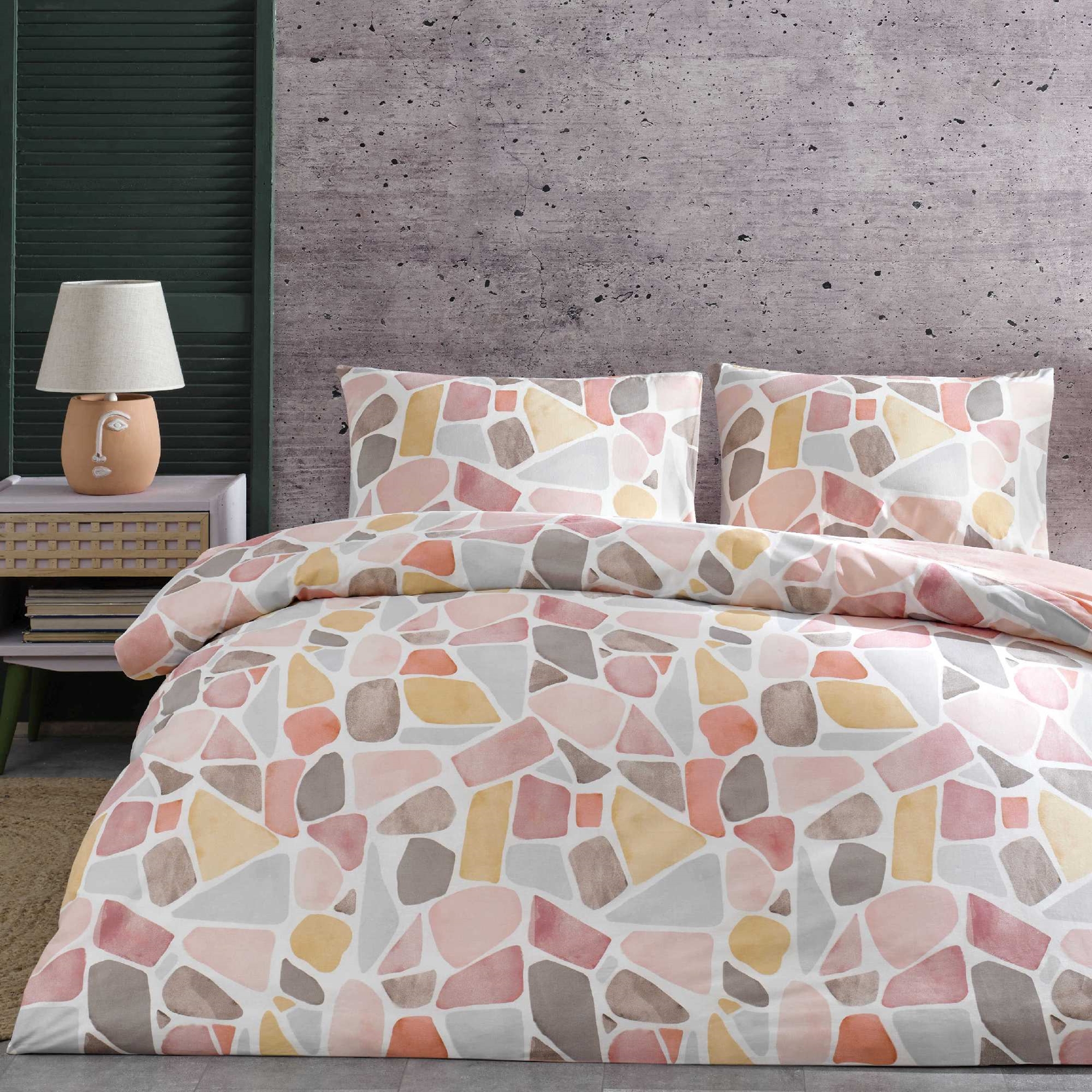 resm Taç Alvy Ranforce Çift Kişilik Nevresim Takımı Pembe