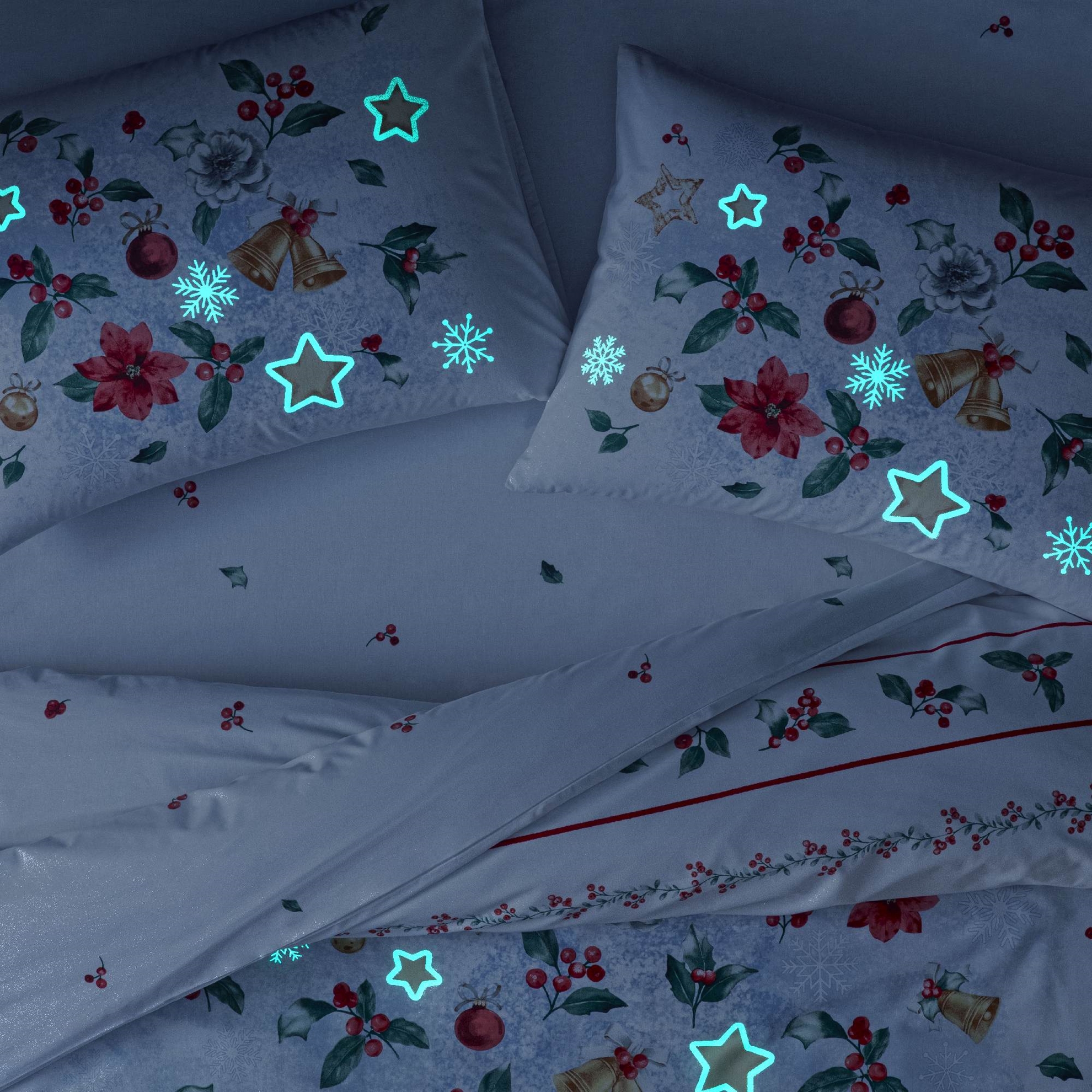 resm Taç Charm Glowlu Ranforce Çift Kişilik Nevresim Takımı Kırmızı