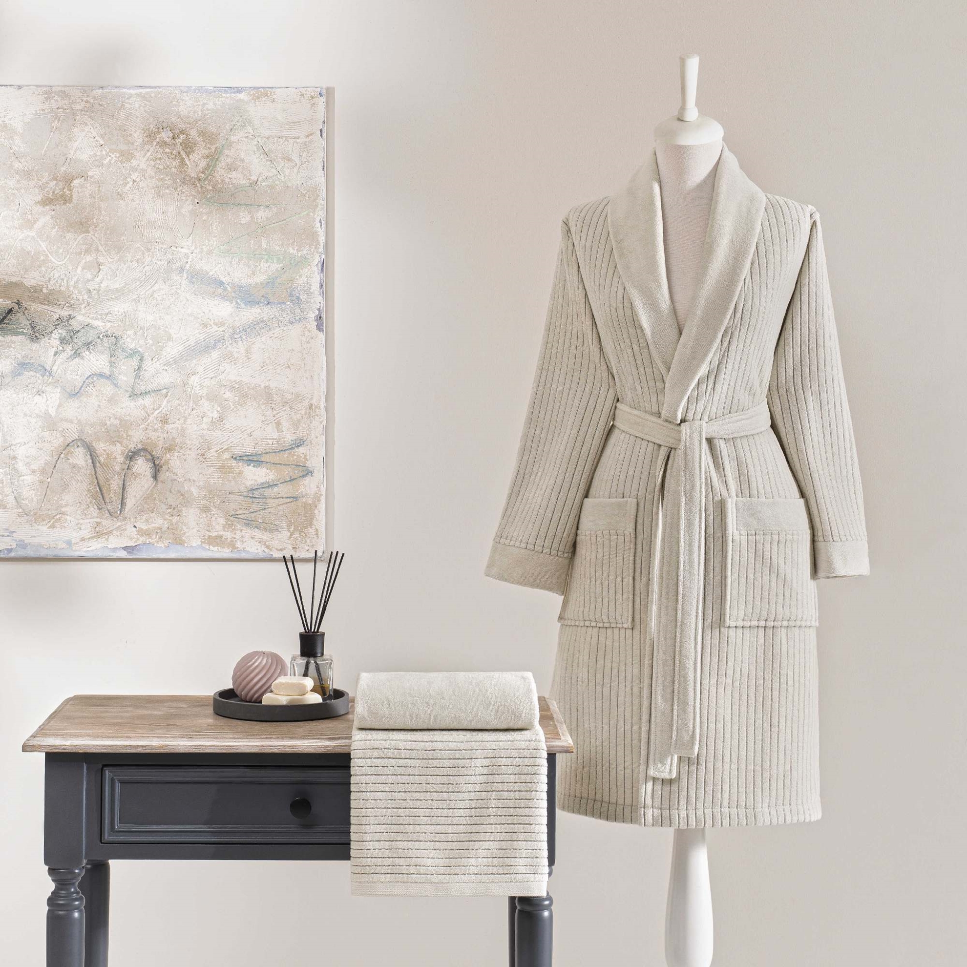 resm Taç Ritmo Pamuk Bornoz Seti Seti Taş L