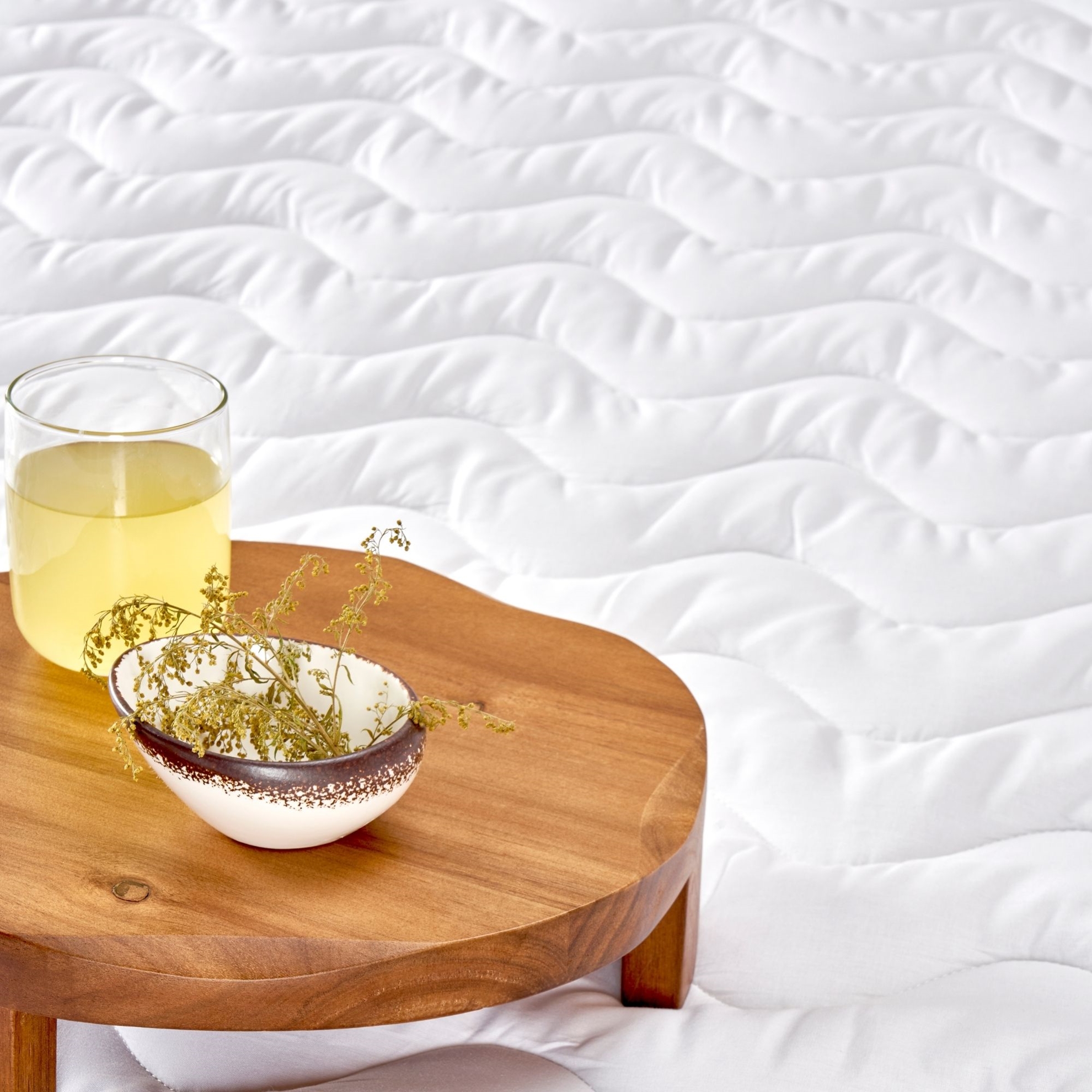 resm Taç Dreamer Pamuk Çift Kişilik Uyku Pedi Beyaz