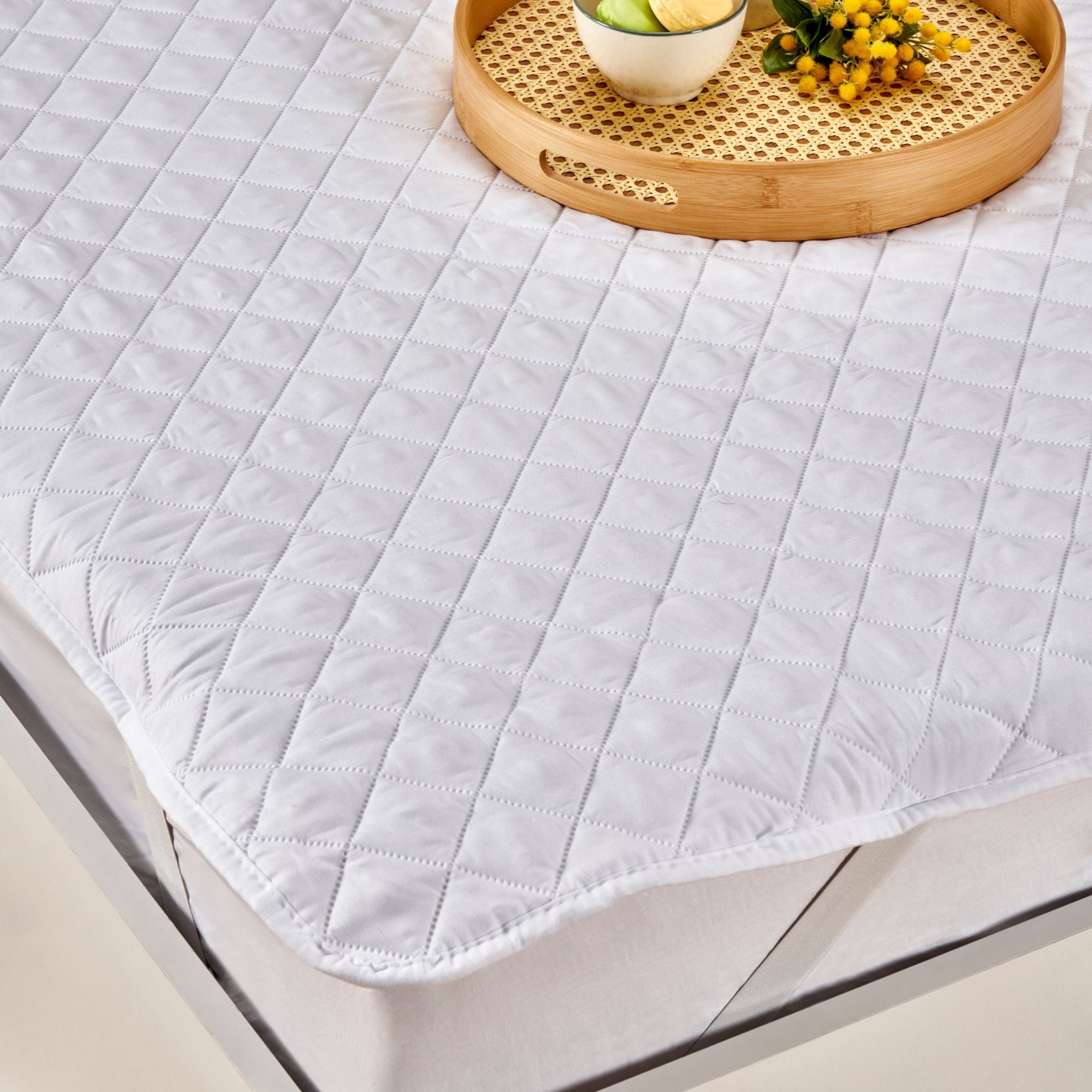 resm Taç Eco Care Tek Kişilik Sıvı Geçirmez Yatak Alezi Beyaz