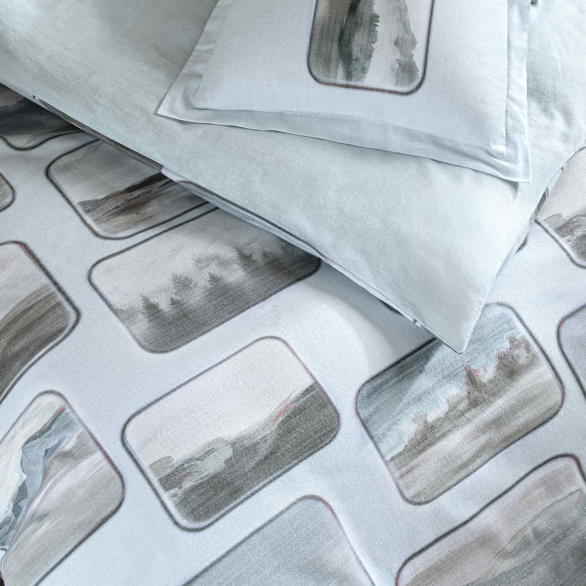 resm Taç Butik Lune Pamuk Nevresim Seti Çift Kişilik Mavi