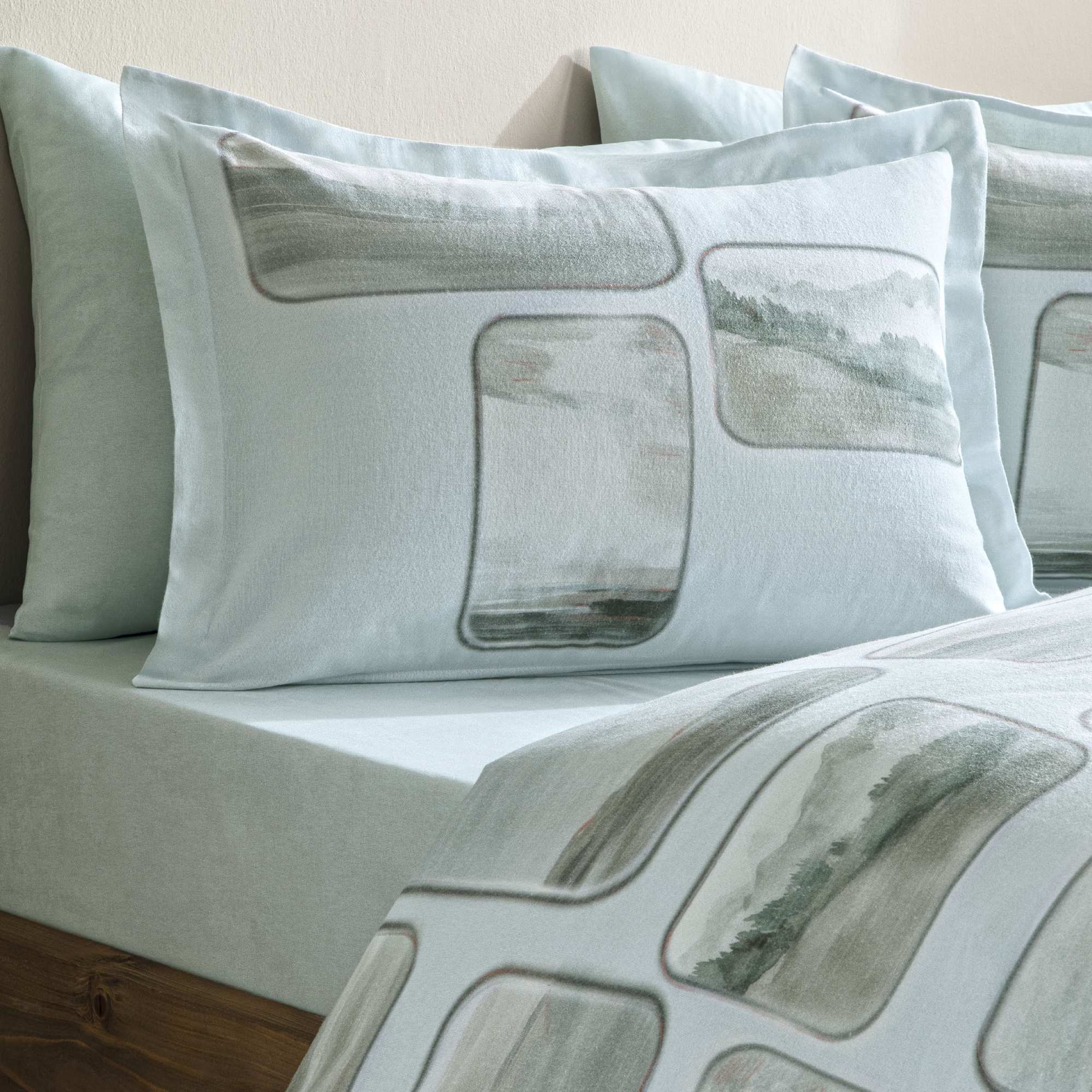 resm Taç Butik Lune Pamuk Nevresim Seti Çift Kişilik Mavi