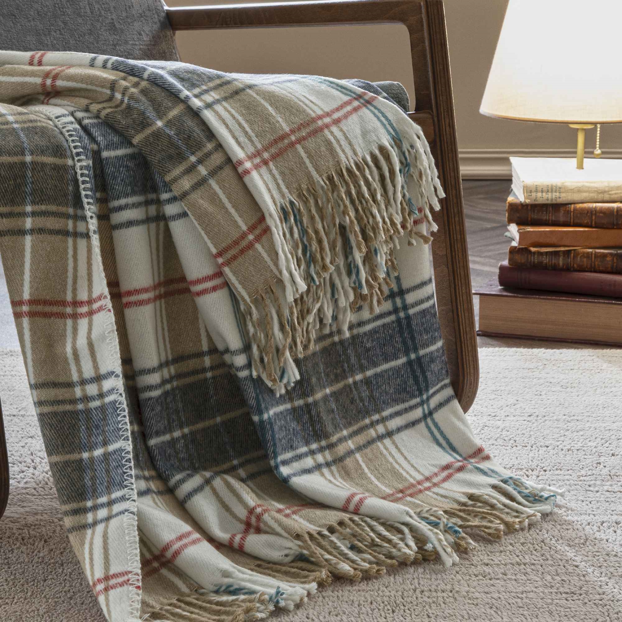 resm Taç Butik Doğu Ekspresi Akrilik Throw Mavi