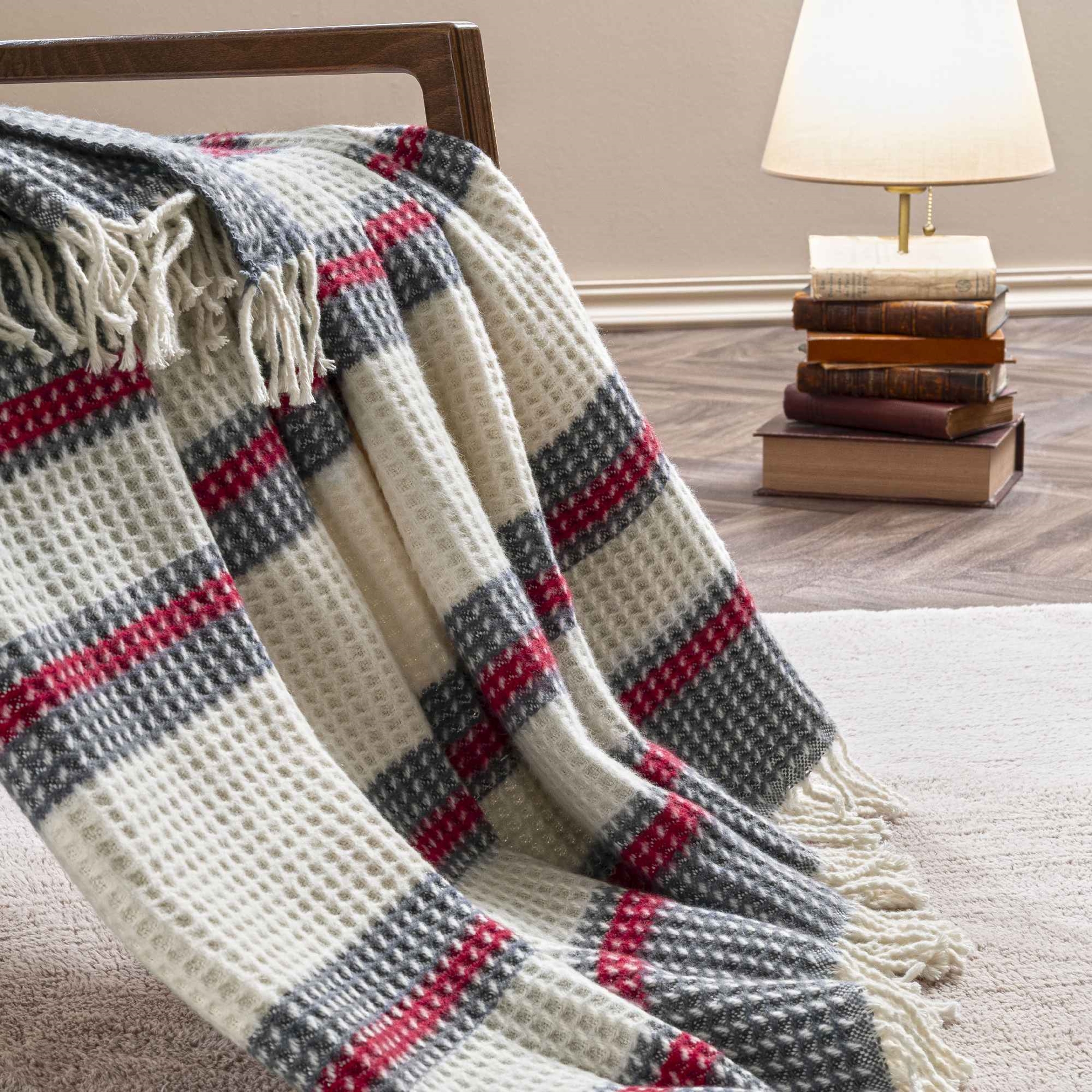 resm Taç Butik Doğu Ekspresi Pamuklu Çift Kişilik Battaniye Mavi