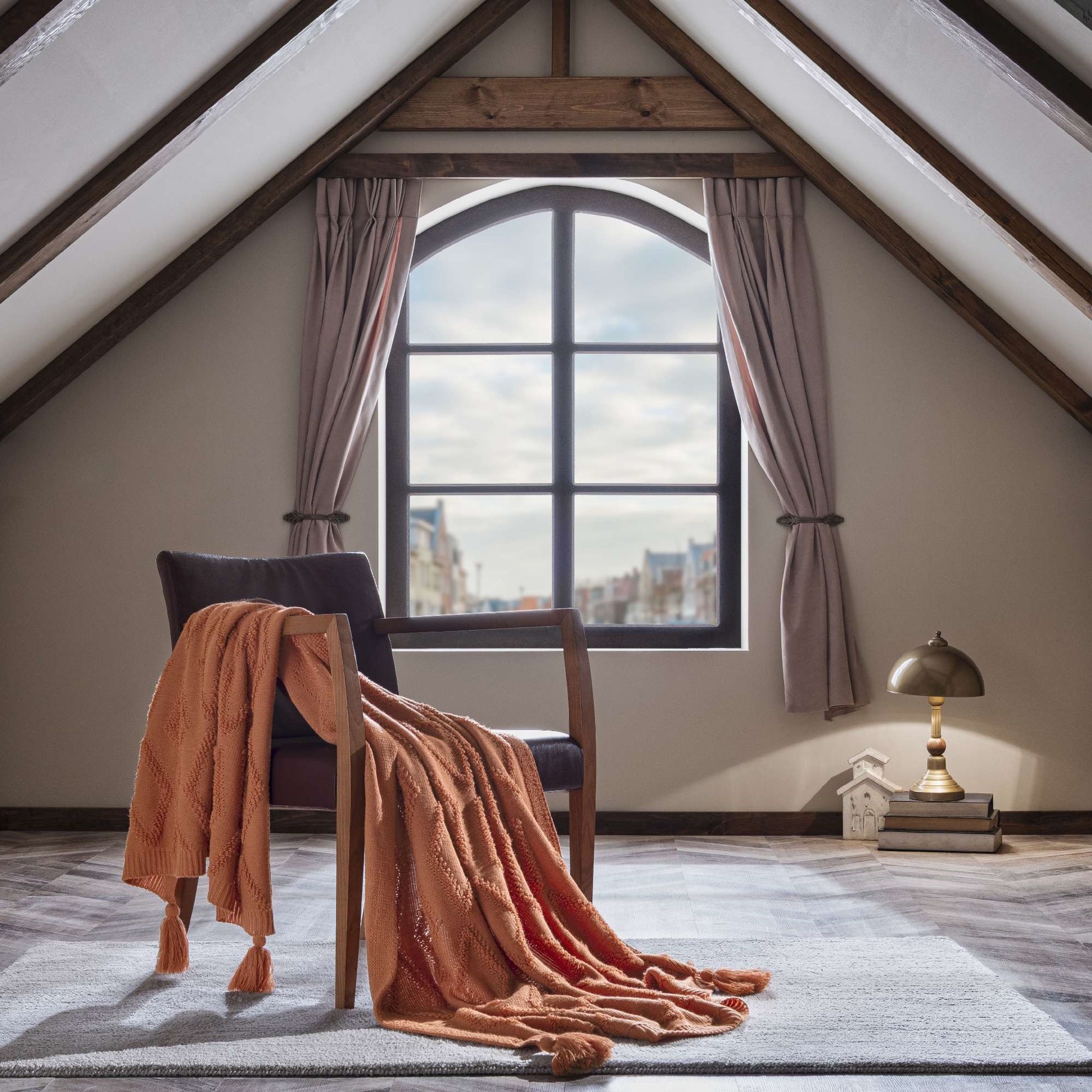 resm Taç Butik Brüj Akrilik Throw Kiremit