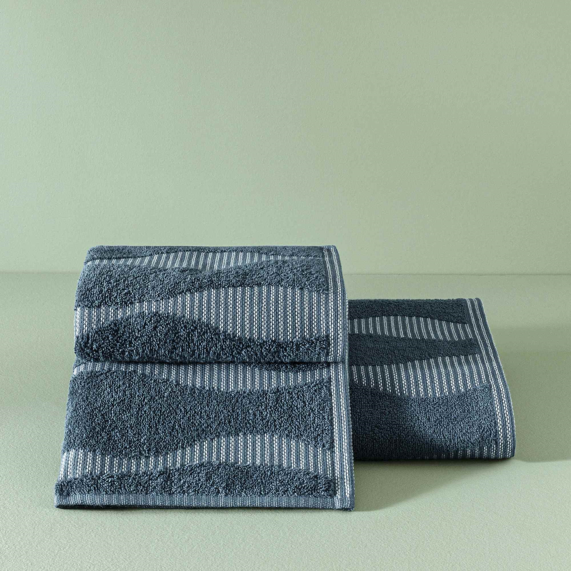 resm Taç Butik Patagonya Pamuk Banyo Havlusu Petrol 70x140