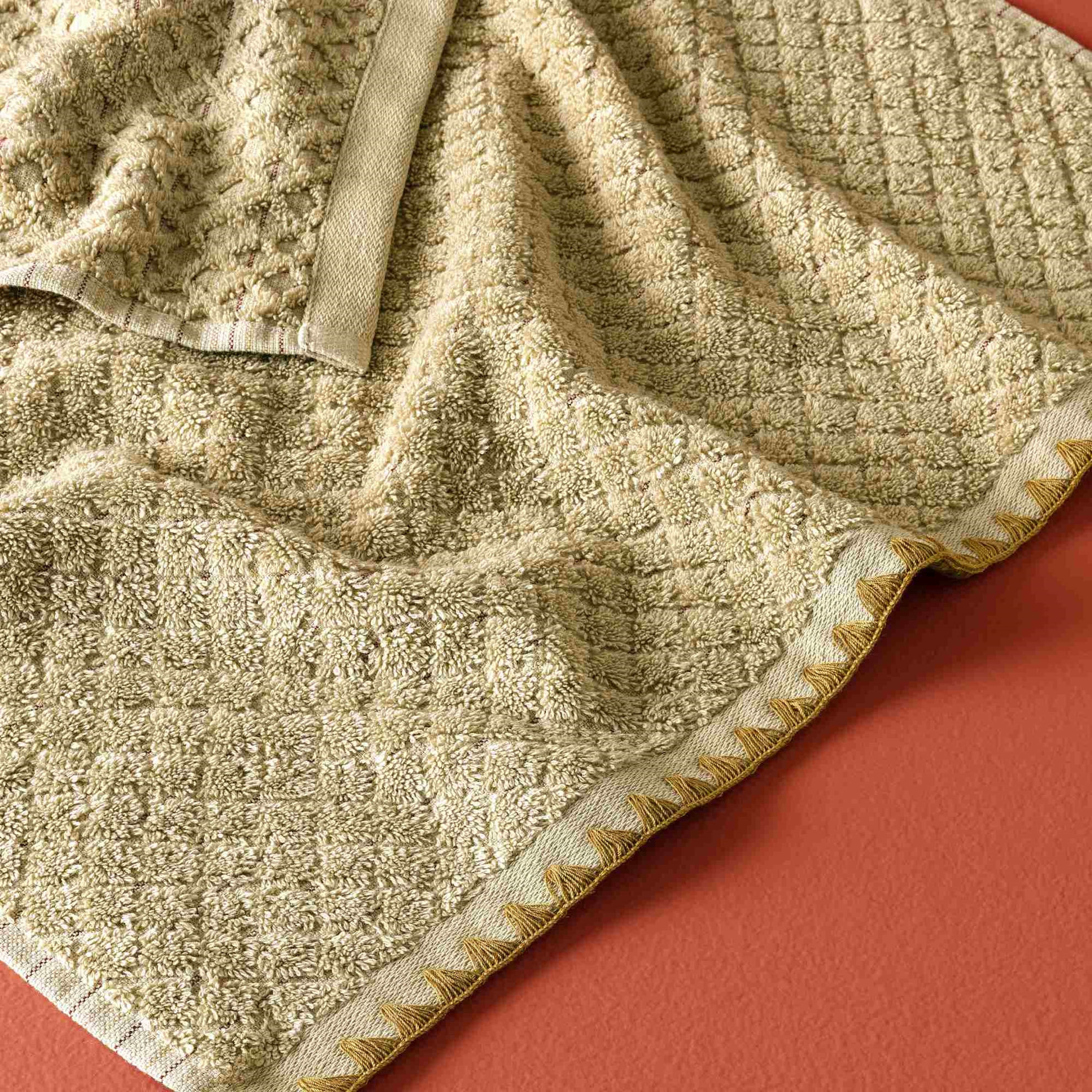 resm Taç Butik Brüj Pamuk Yüz Havlusu Ten Rengi 50x85