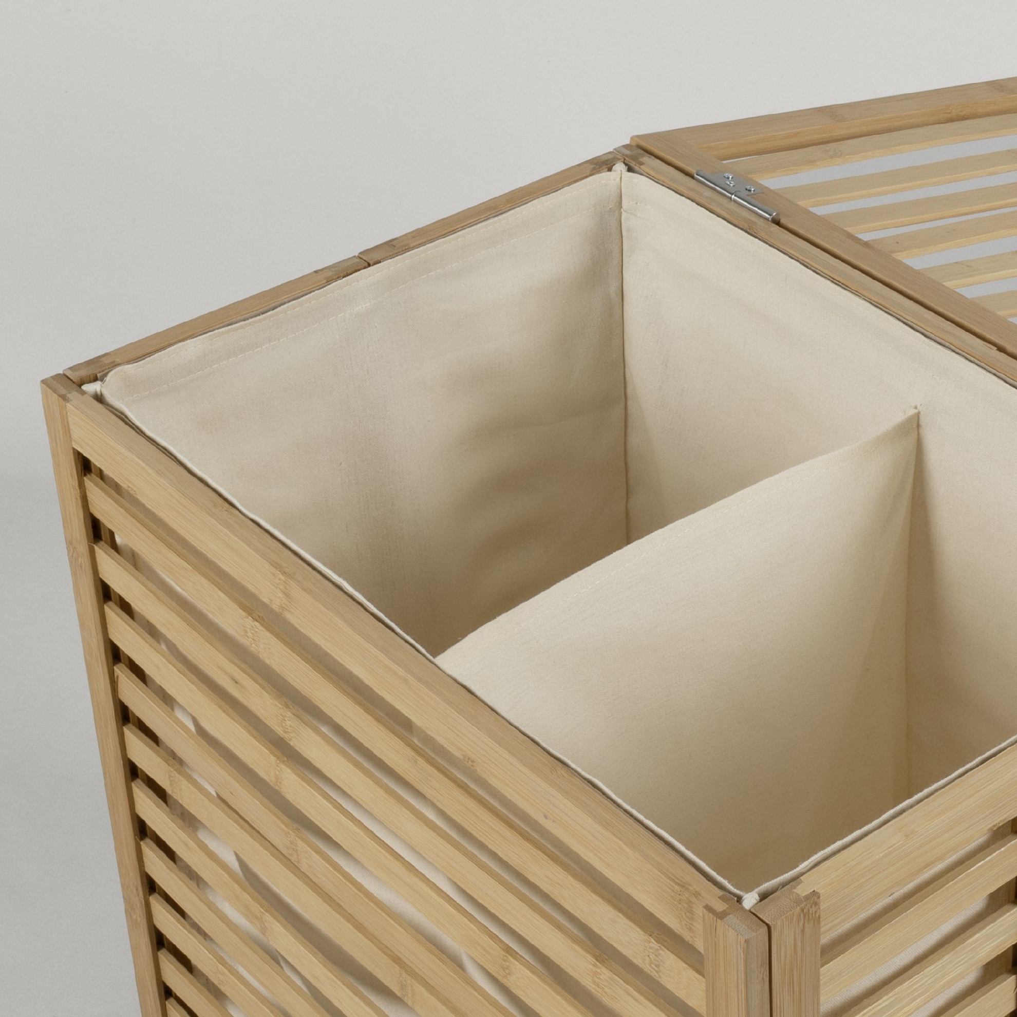 resm Linens Wooden Ahşap 53X36X60 cm Çamaşır Sepeti Naturel